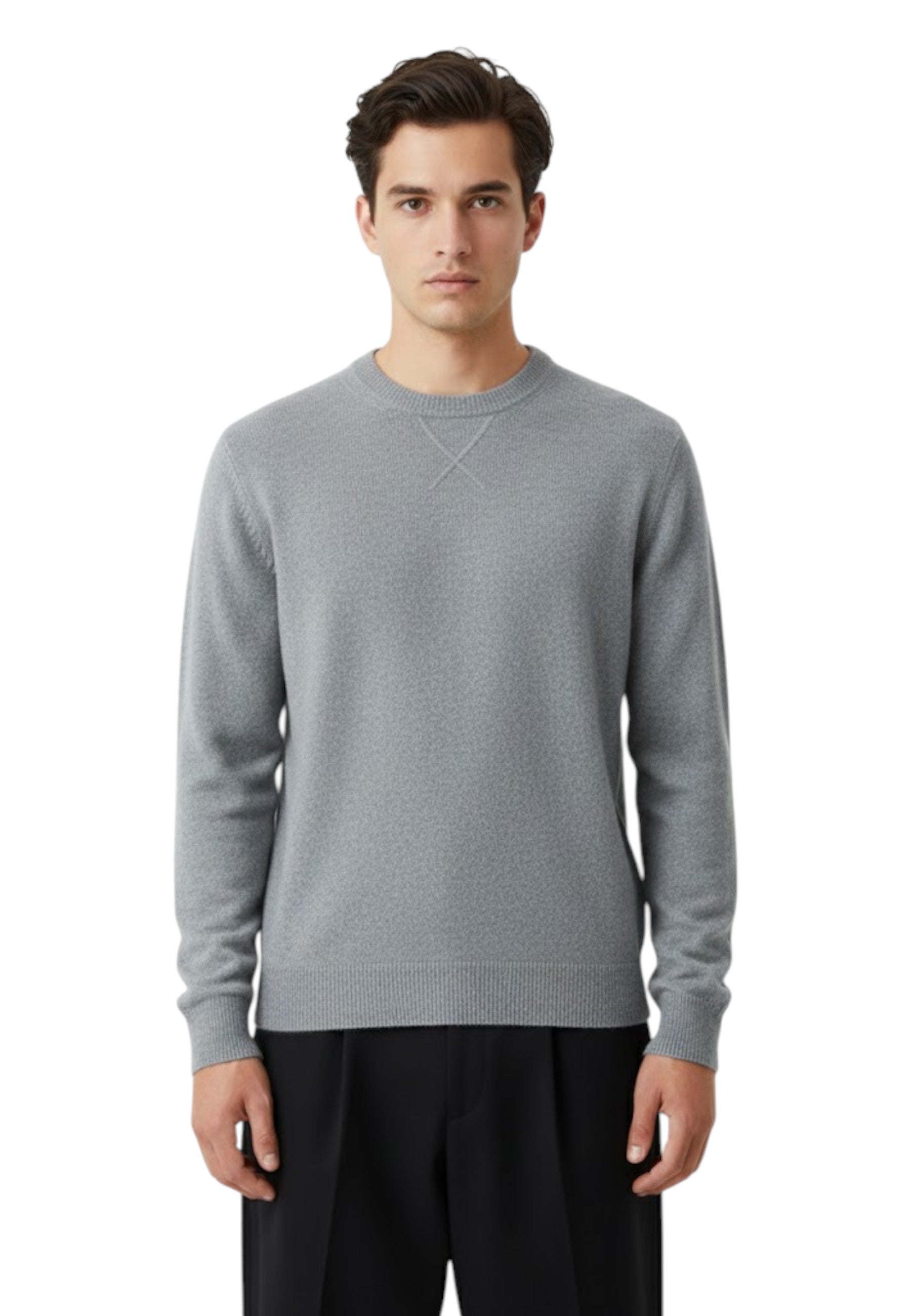 MAGLIE A GIROCOLLO Grigio Della Spiga