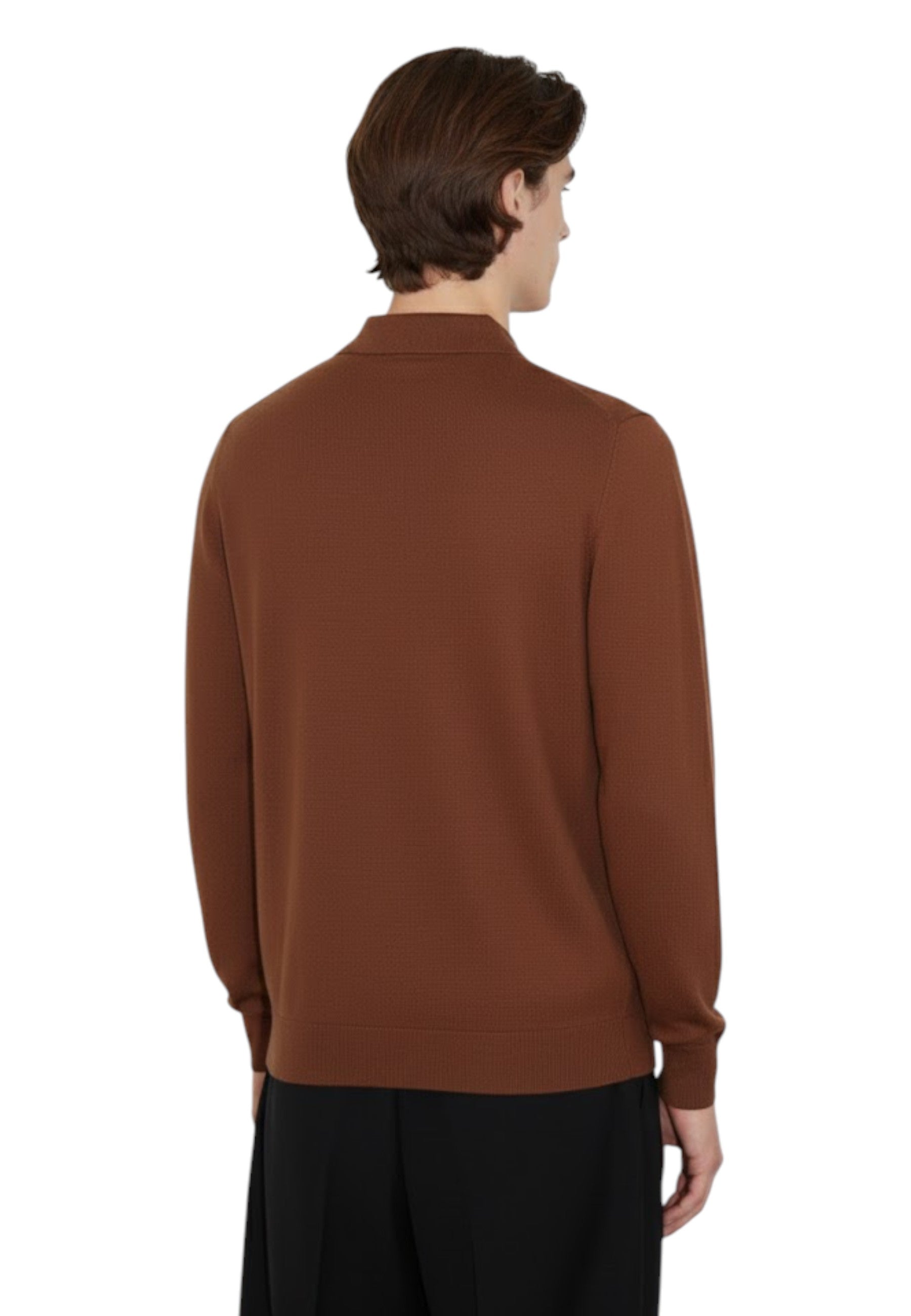 POLO A MANICA LUNGA Marrone Jean Paul