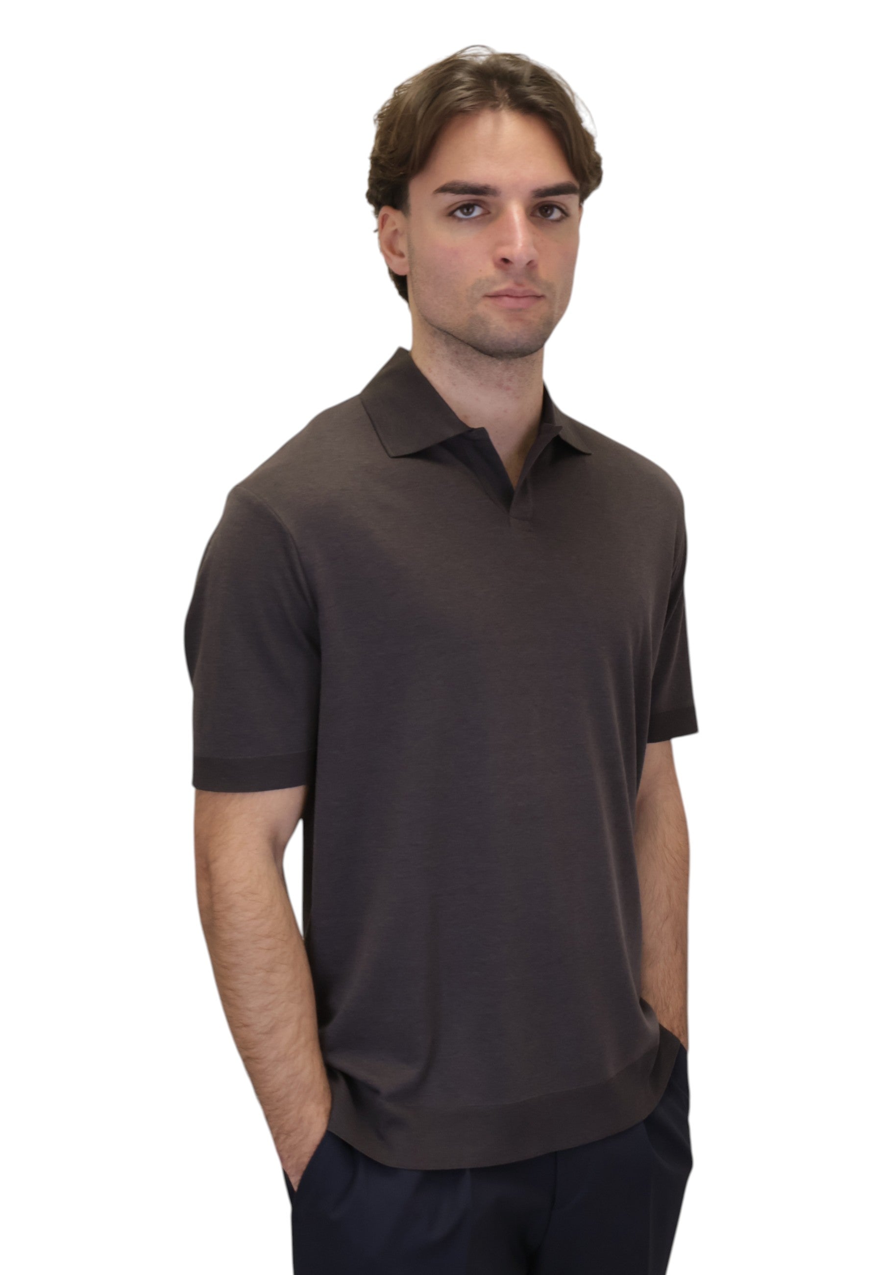 POLO A MANICA CORTA Marrone Altea