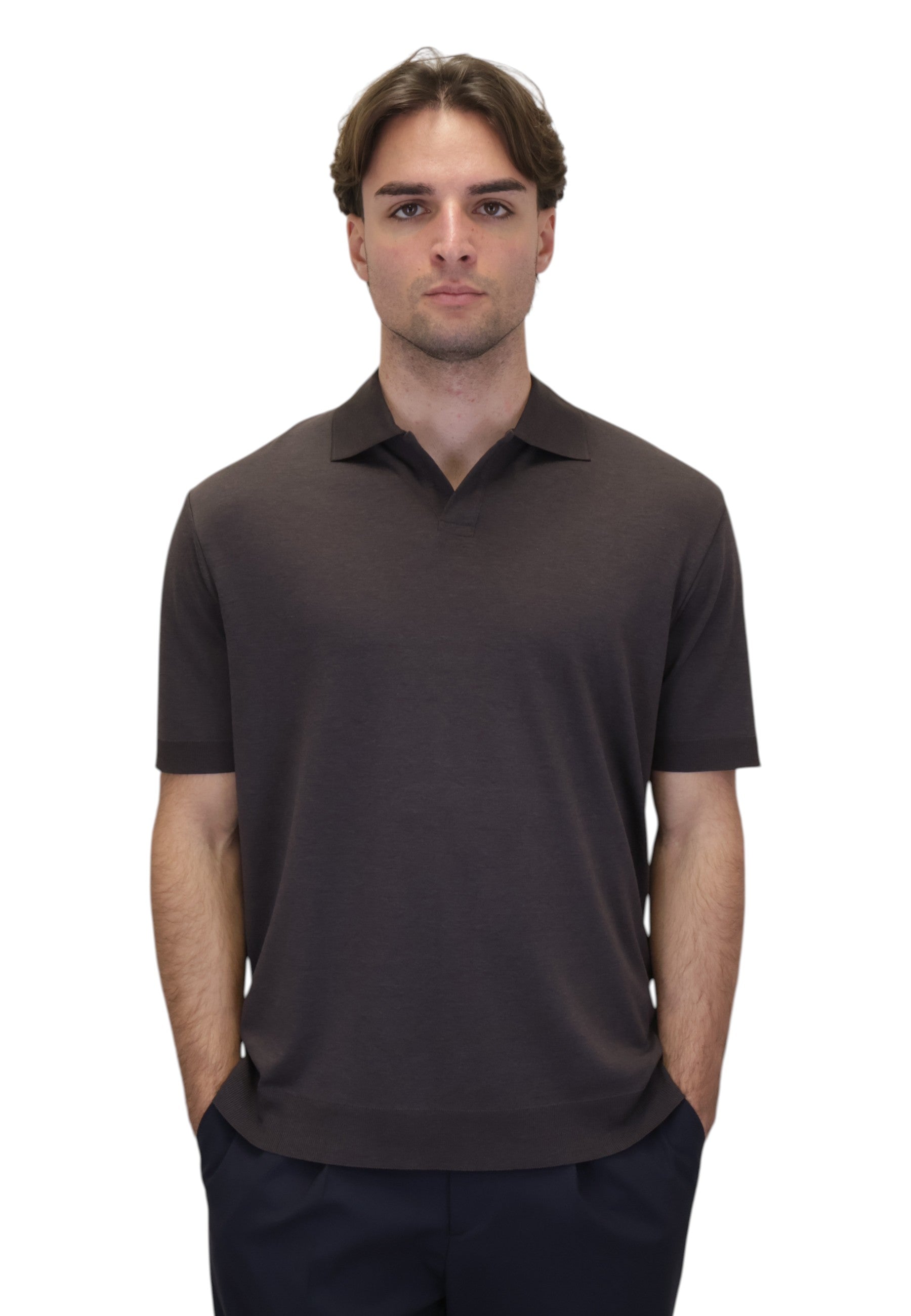 POLO A MANICA CORTA Marrone Altea