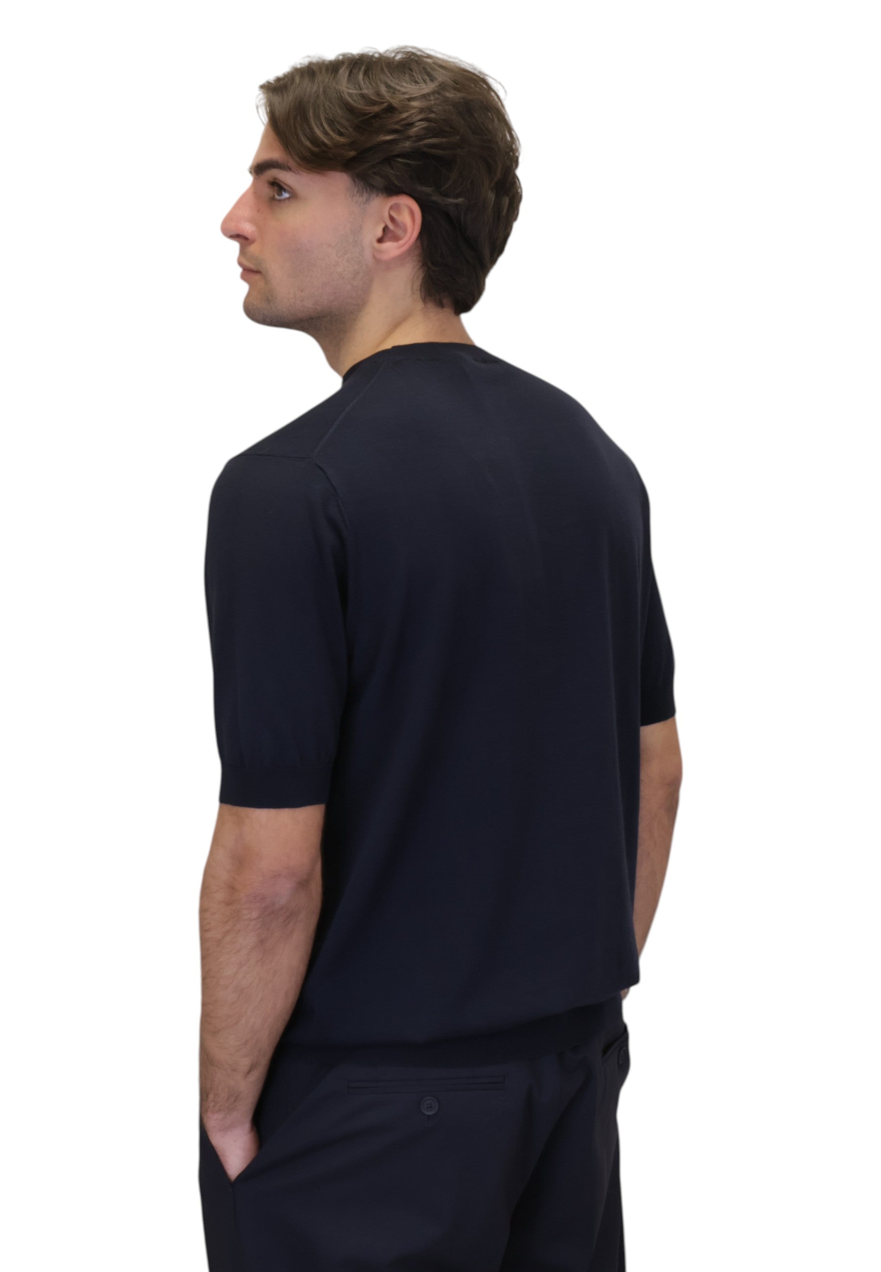 GIROCOLLO MANICA CORTA Blu Altea