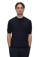 GIROCOLLO MANICA CORTA Blu Altea