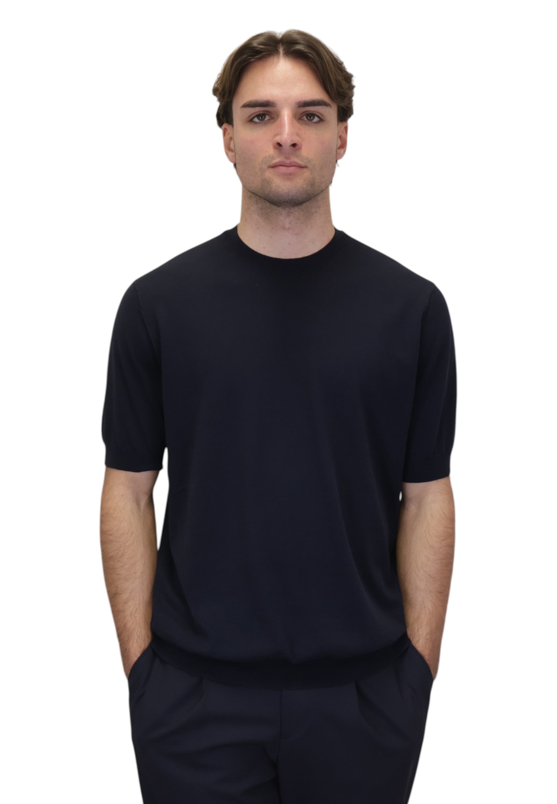 GIROCOLLO MANICA CORTA Blu Altea