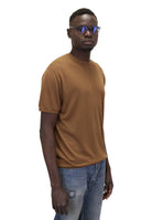 GIROCOLLO MANICA CORTA Marrone Blu Cashmere