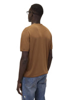 GIROCOLLO MANICA CORTA Marrone Blu Cashmere