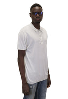 POLO A MANICA CORTA Bianco Blu Cashmere
