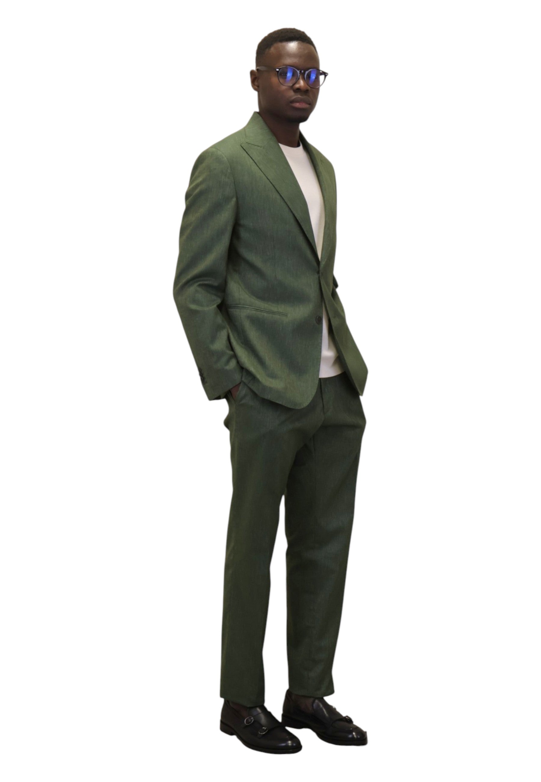 BLAZER MONOPETTO Verde Bottega Marchigiana 