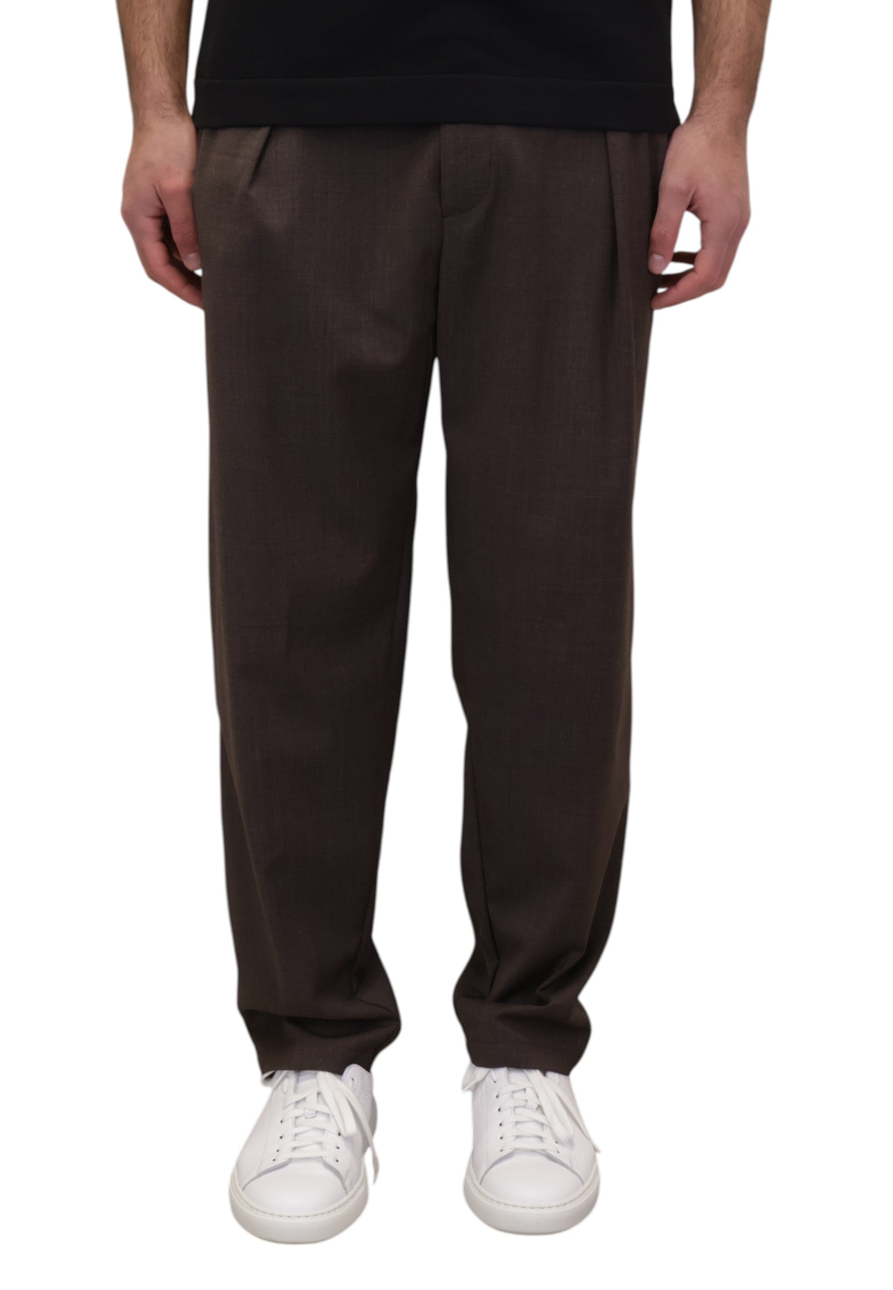 PANTALONI CON COULISSE Marrone White Sand