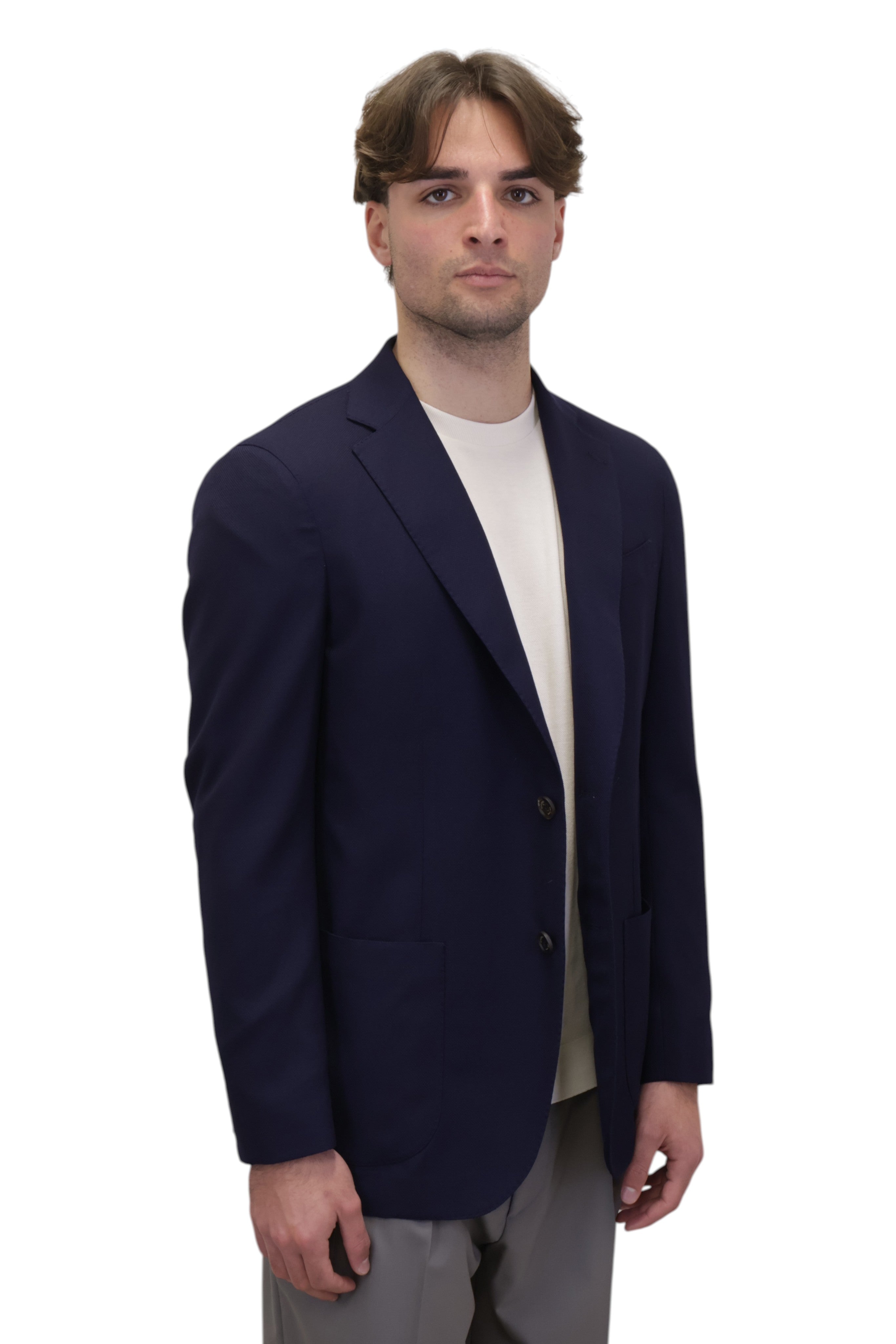 BLAZER MONOPETTO Blu Bagnoli