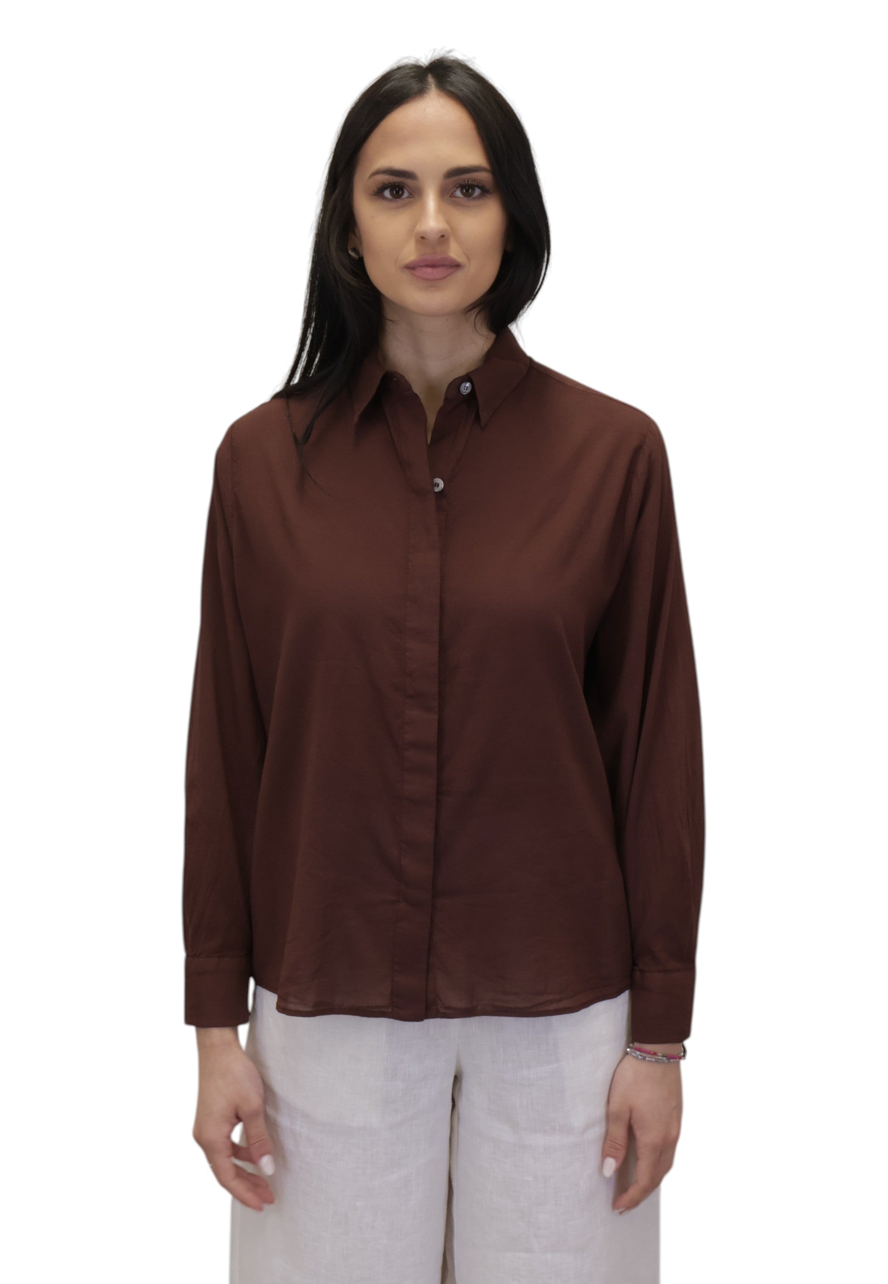 CAMICIE MANICA LUNGA Marrone Academia