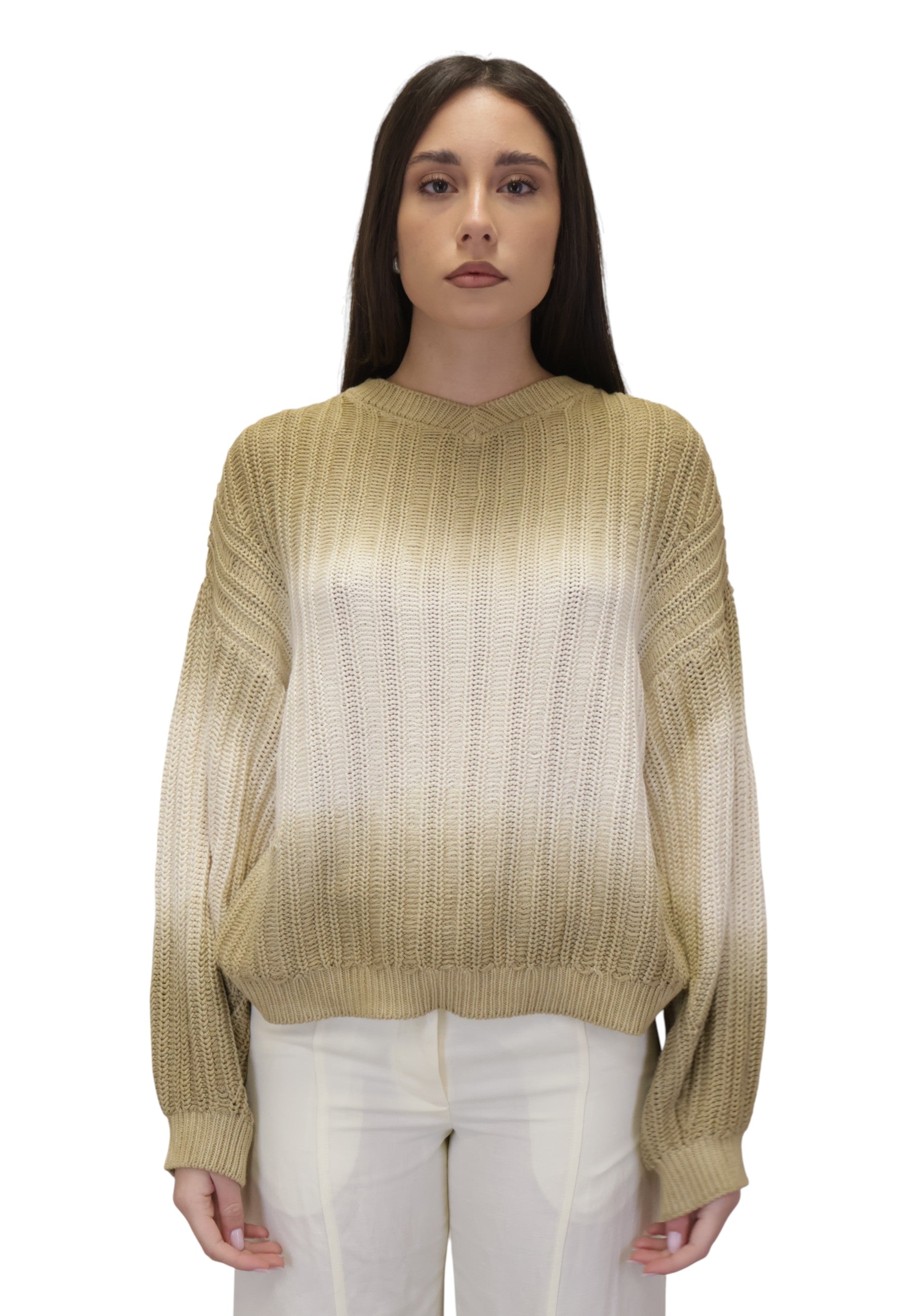 MAGLIE A GIROCOLLO Beige Liviana Conti