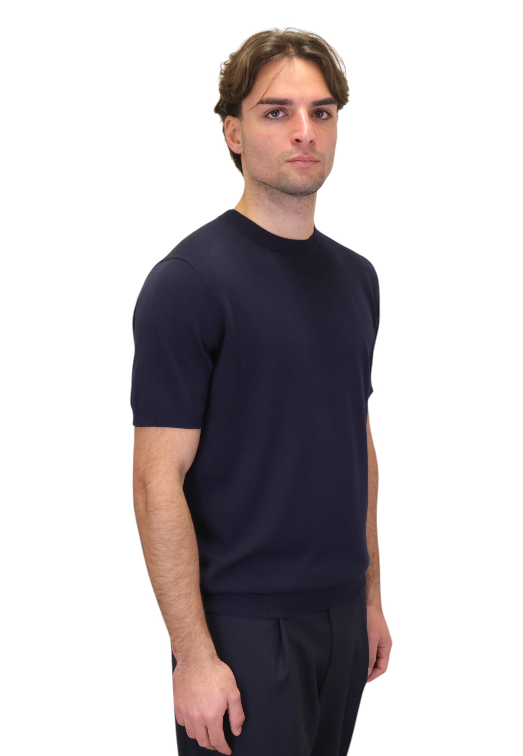 GIROCOLLO MANICA CORTA Blu Kangra