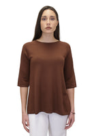 GIROCOLLO MANICA LUNGA Marrone Kangra