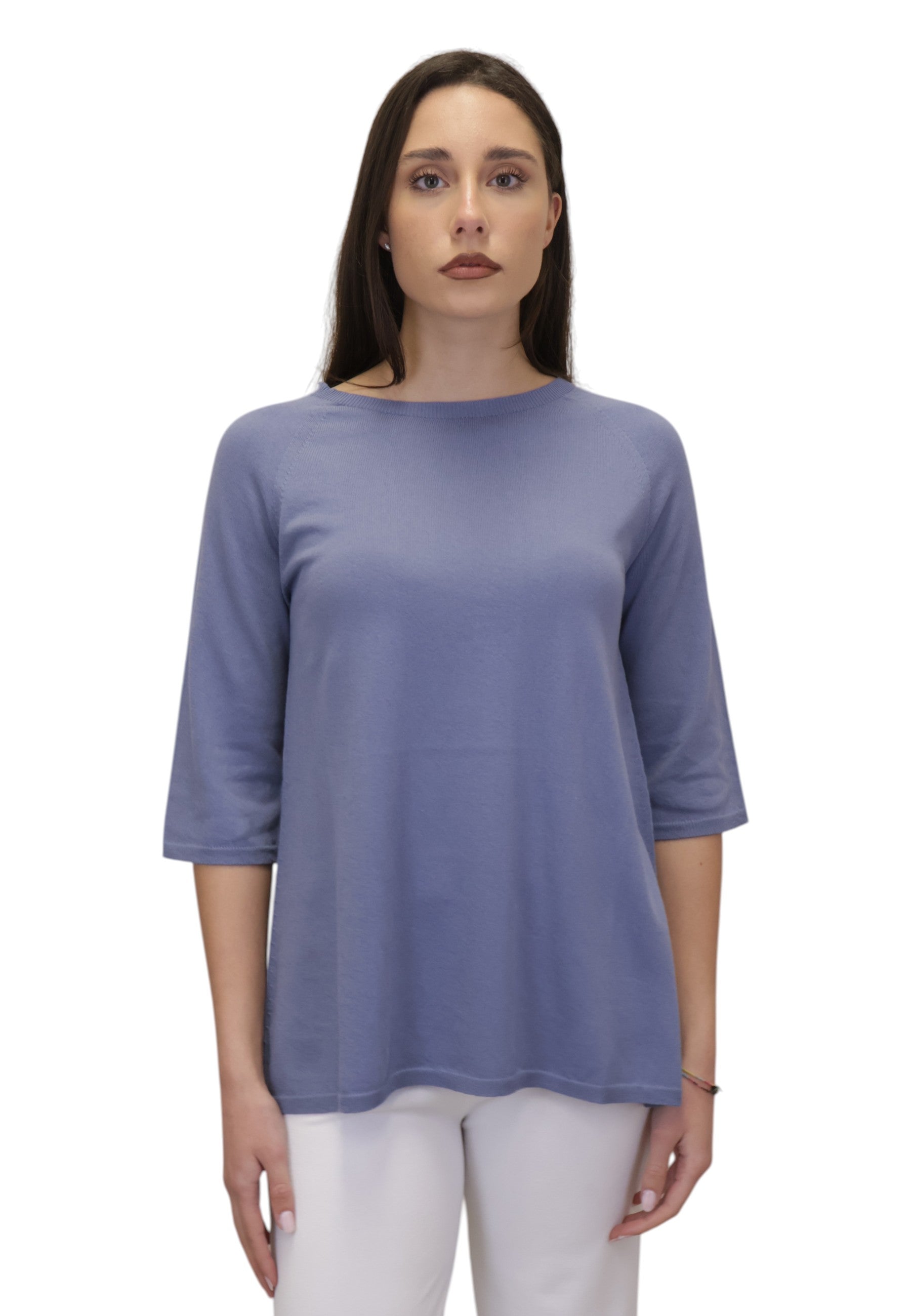 GIROCOLLO MANICA LUNGA Blu Kangra