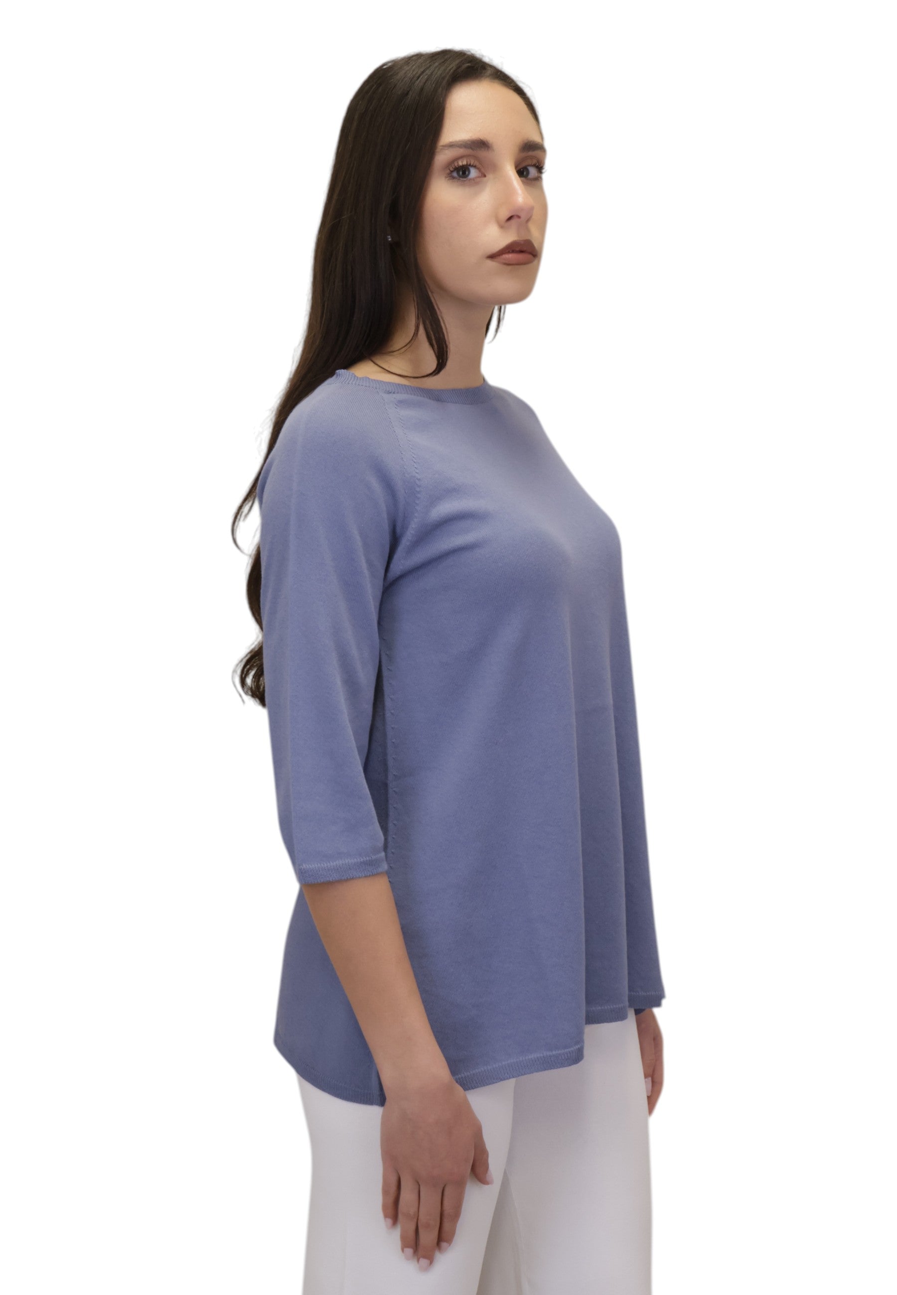 GIROCOLLO MANICA LUNGA Blu Kangra