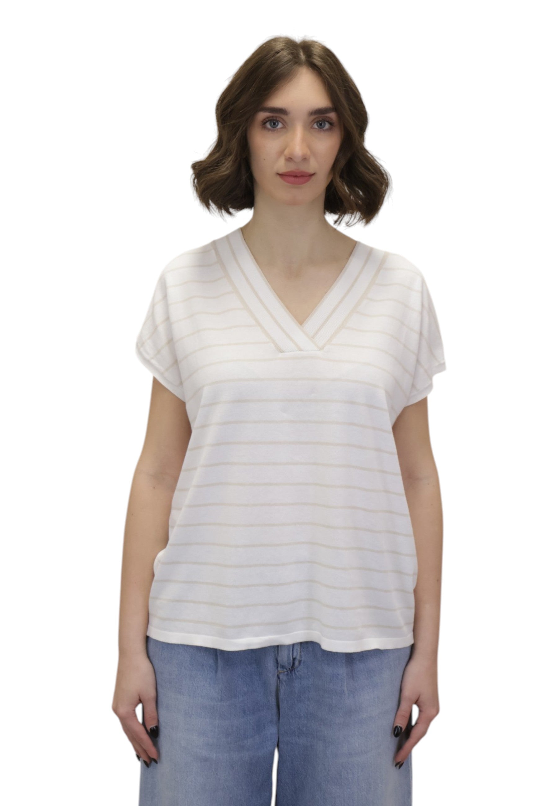 MAGLIE A V Bianco Kangra