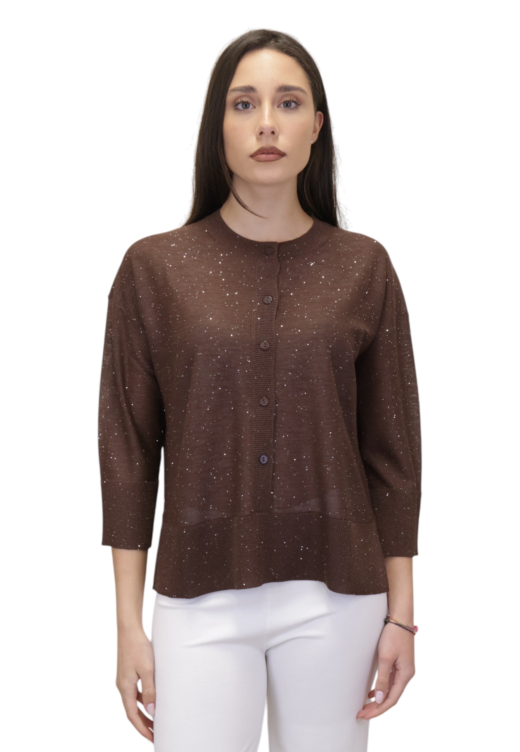 MAGLIE A SERAFINO Marrone Kangra