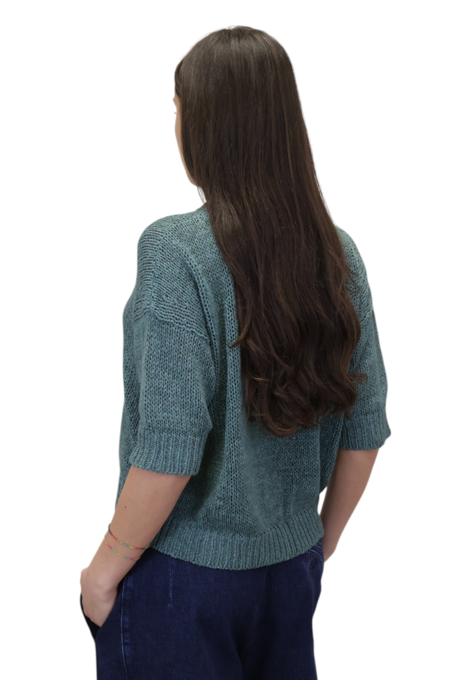 GIROCOLLO MANICA CORTA Verde Roberto Collina