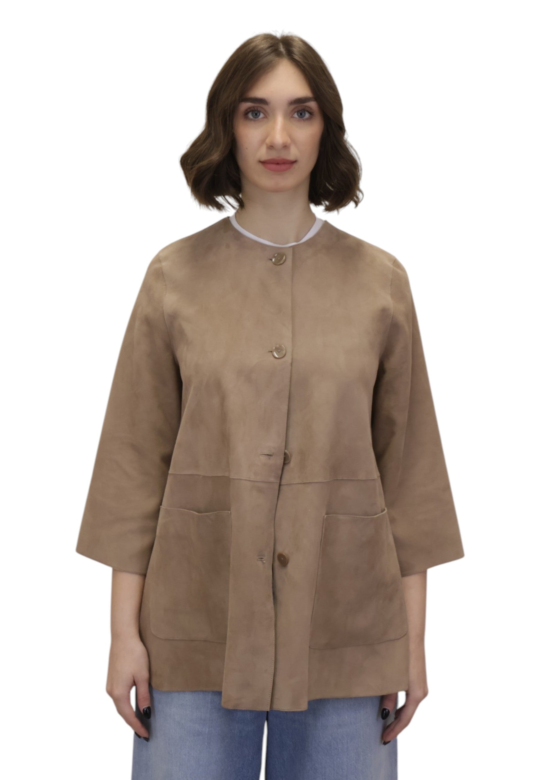 GIACCHE IN PELLE Beige The Jackie