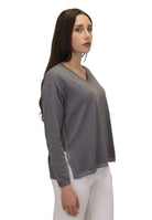 GIROCOLLO MANICA LUNGA Grigio Gran Sasso