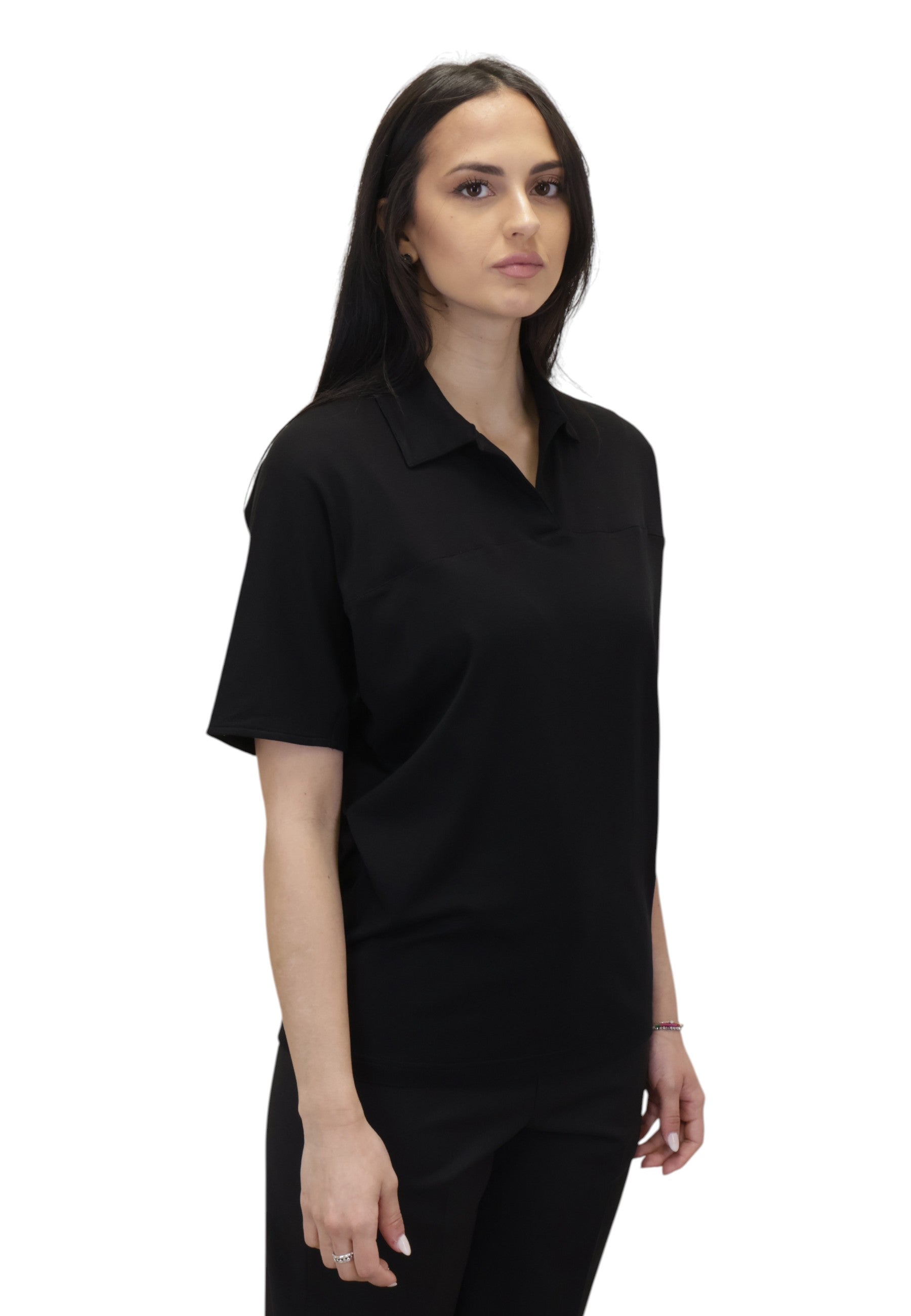 POLO A MANICA CORTA Nero Gran Sasso