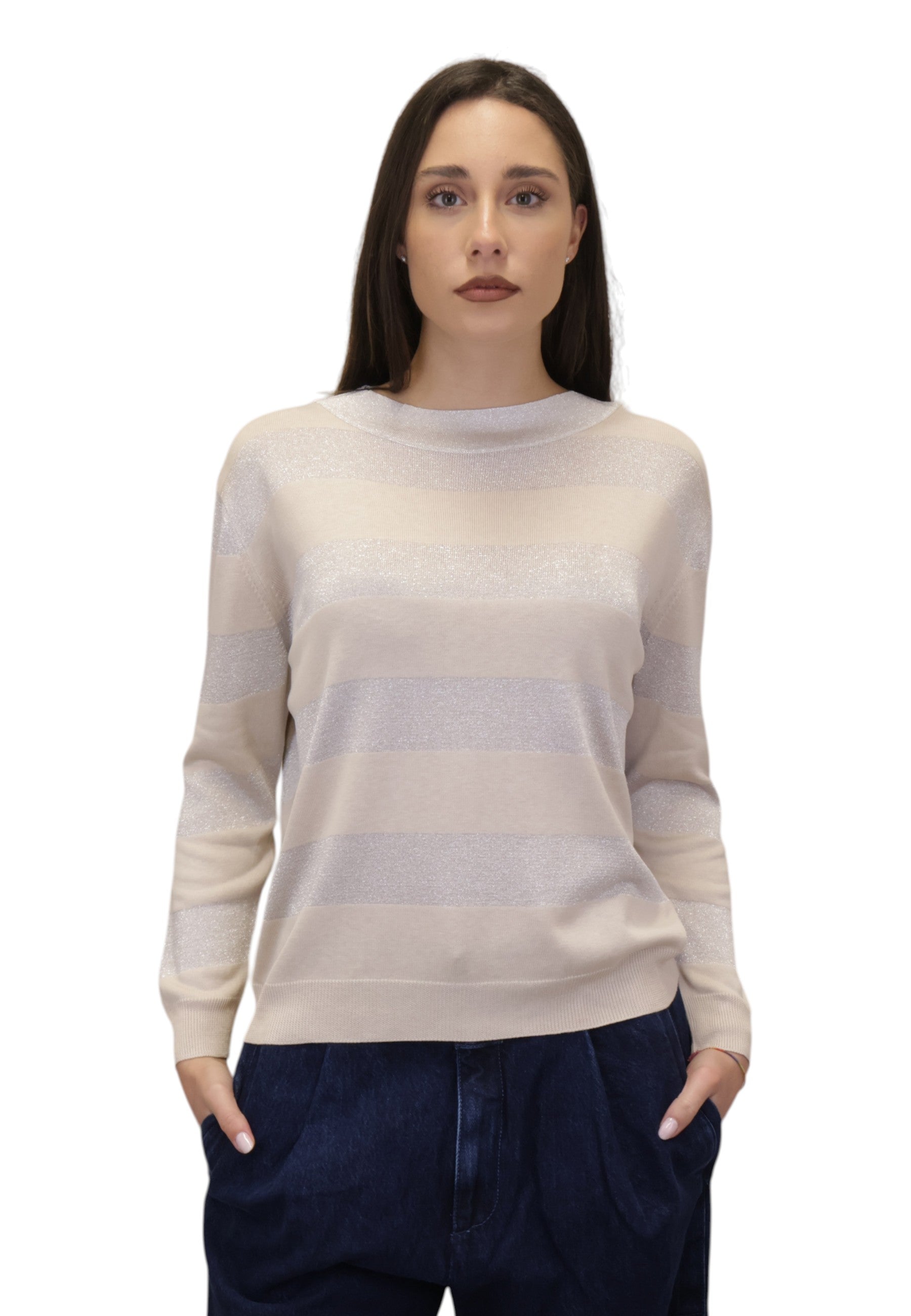 GIROCOLLO MANICA LUNGA Beige Gran Sasso