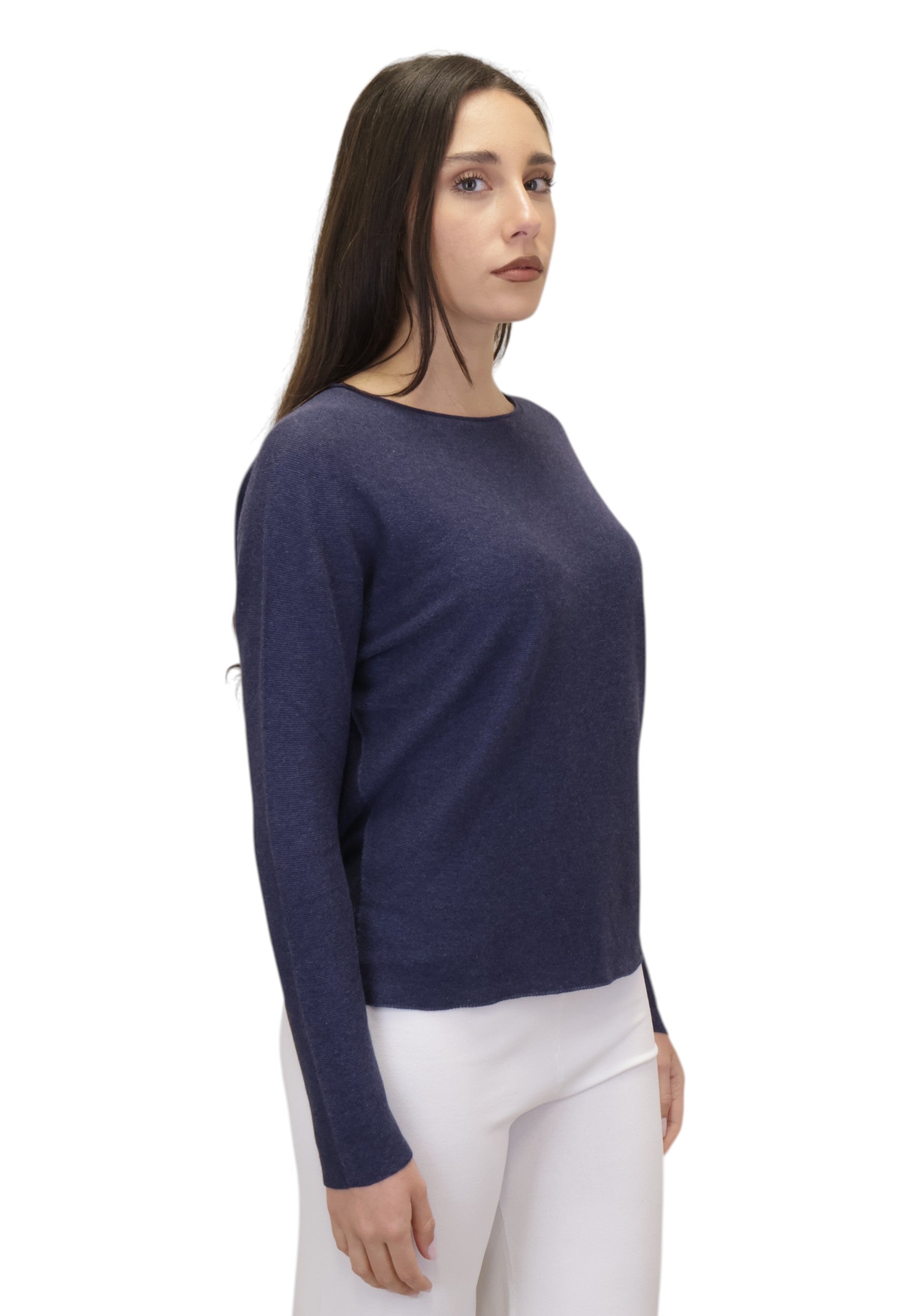 GIROCOLLO MANICA LUNGA Blu Gran Sasso