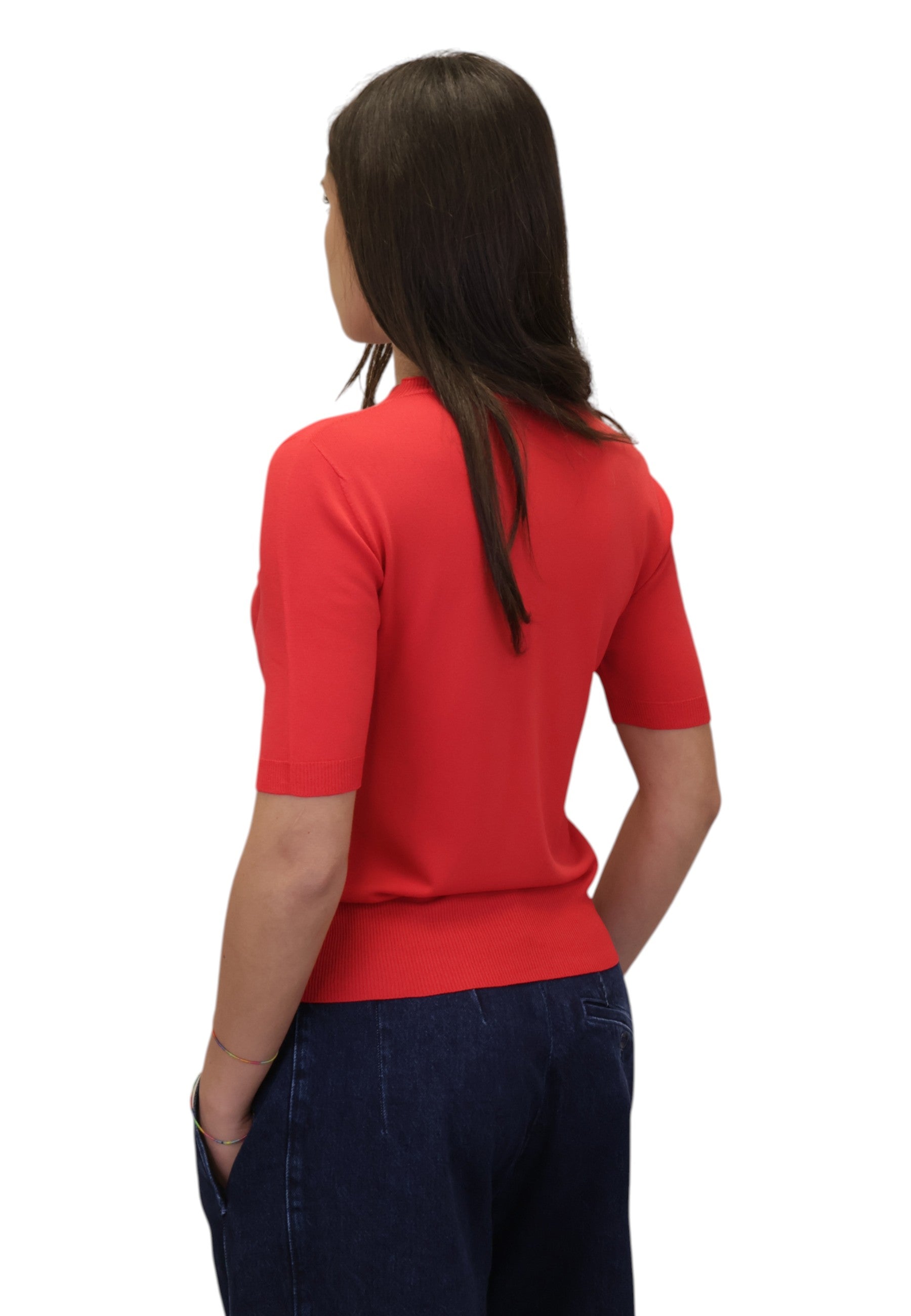 GIROCOLLO MANICA CORTA Rosso Solotre