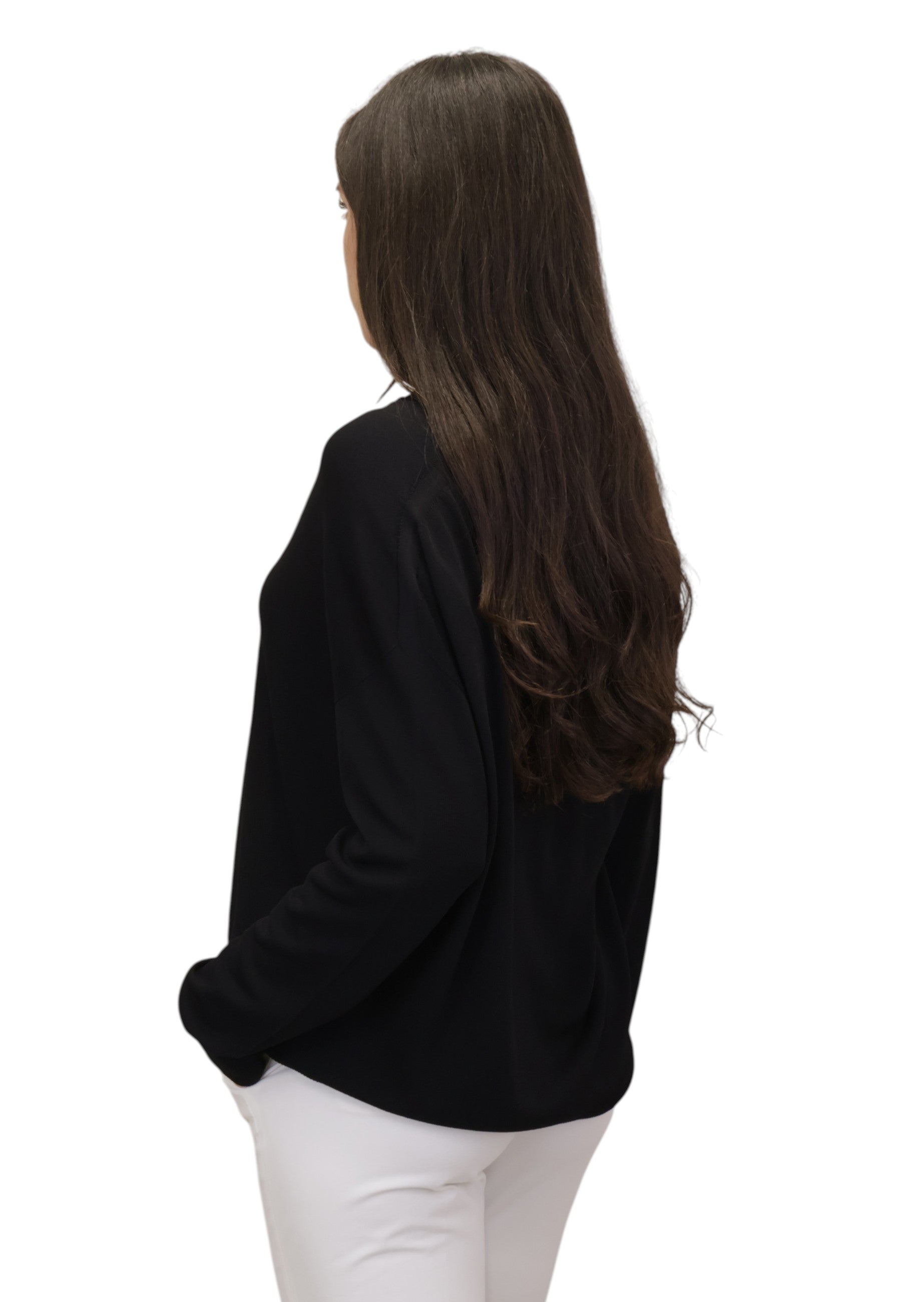 MAGLIE A V Nero Solotre