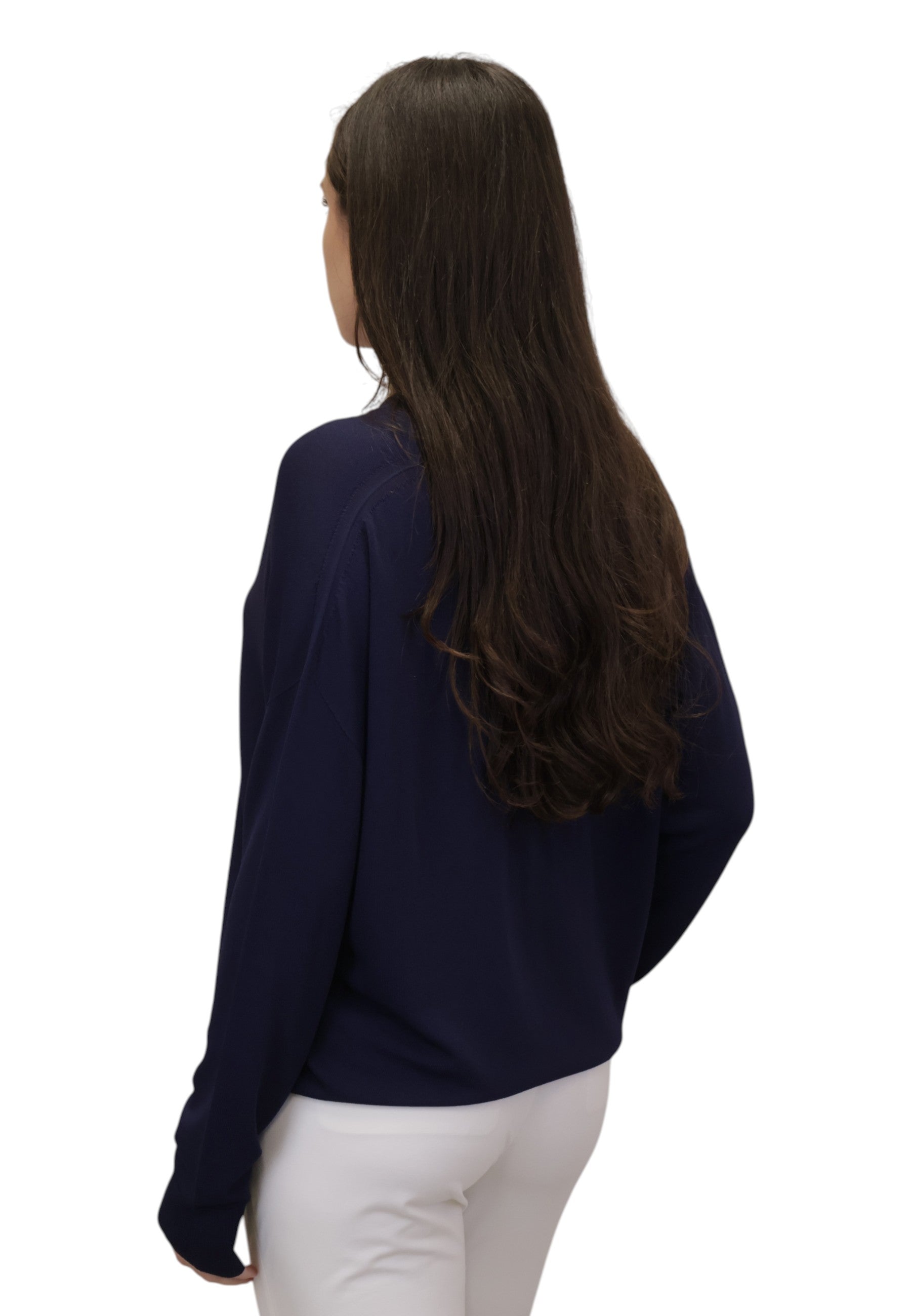 MAGLIE A V Blu Solotre