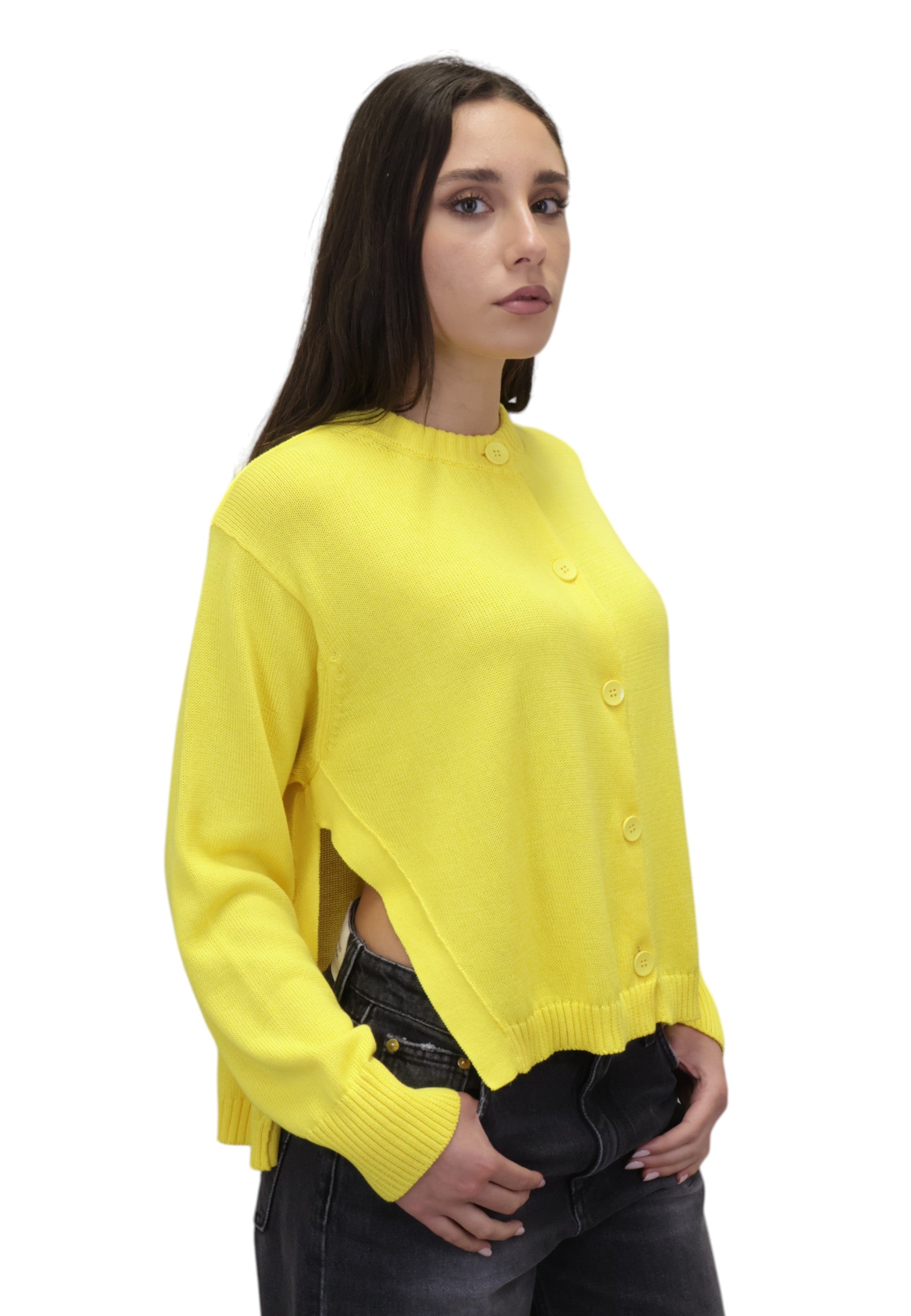 GIROCOLLO MANICA LUNGA Giallo Solotre