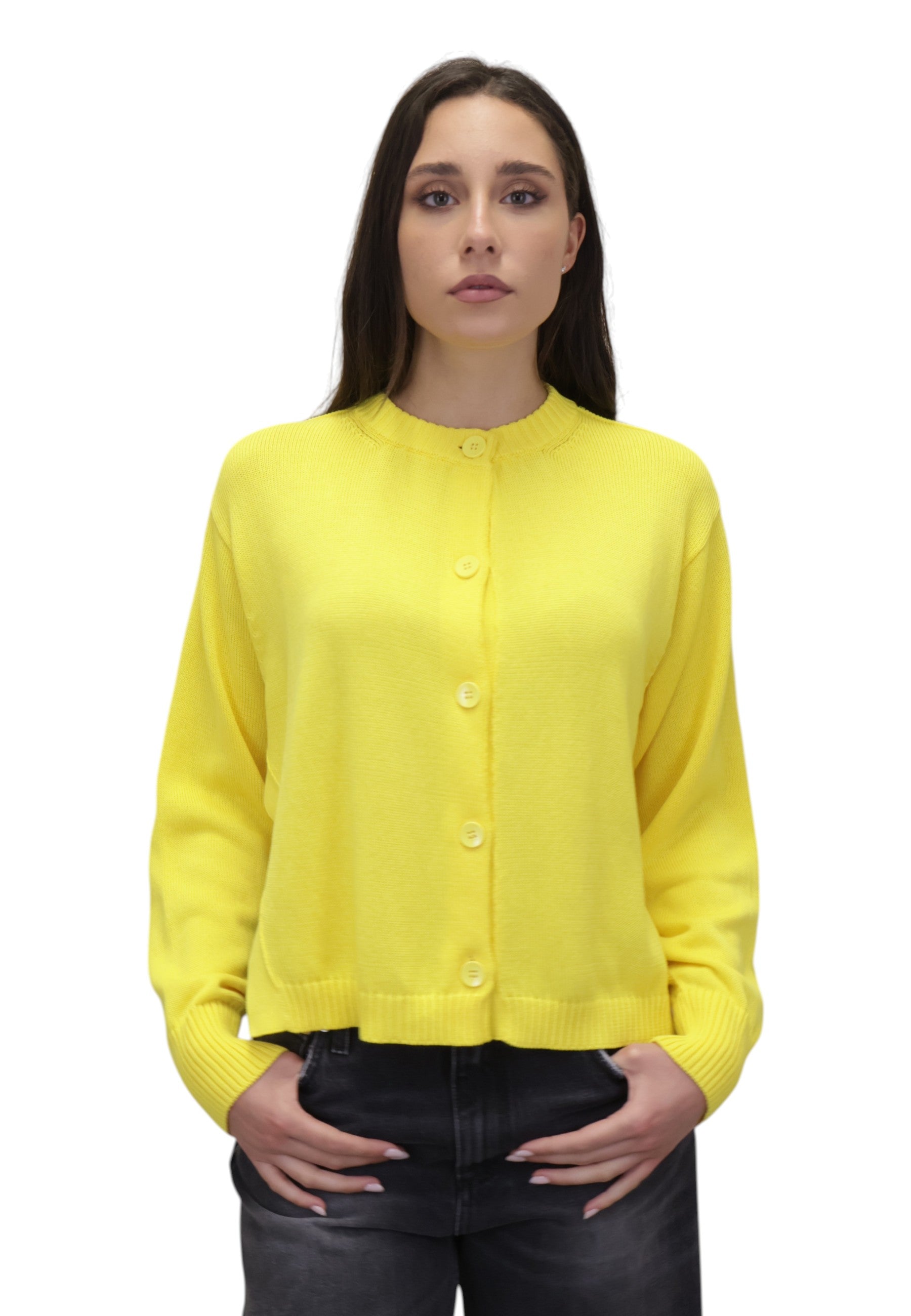 GIROCOLLO MANICA LUNGA Giallo Solotre