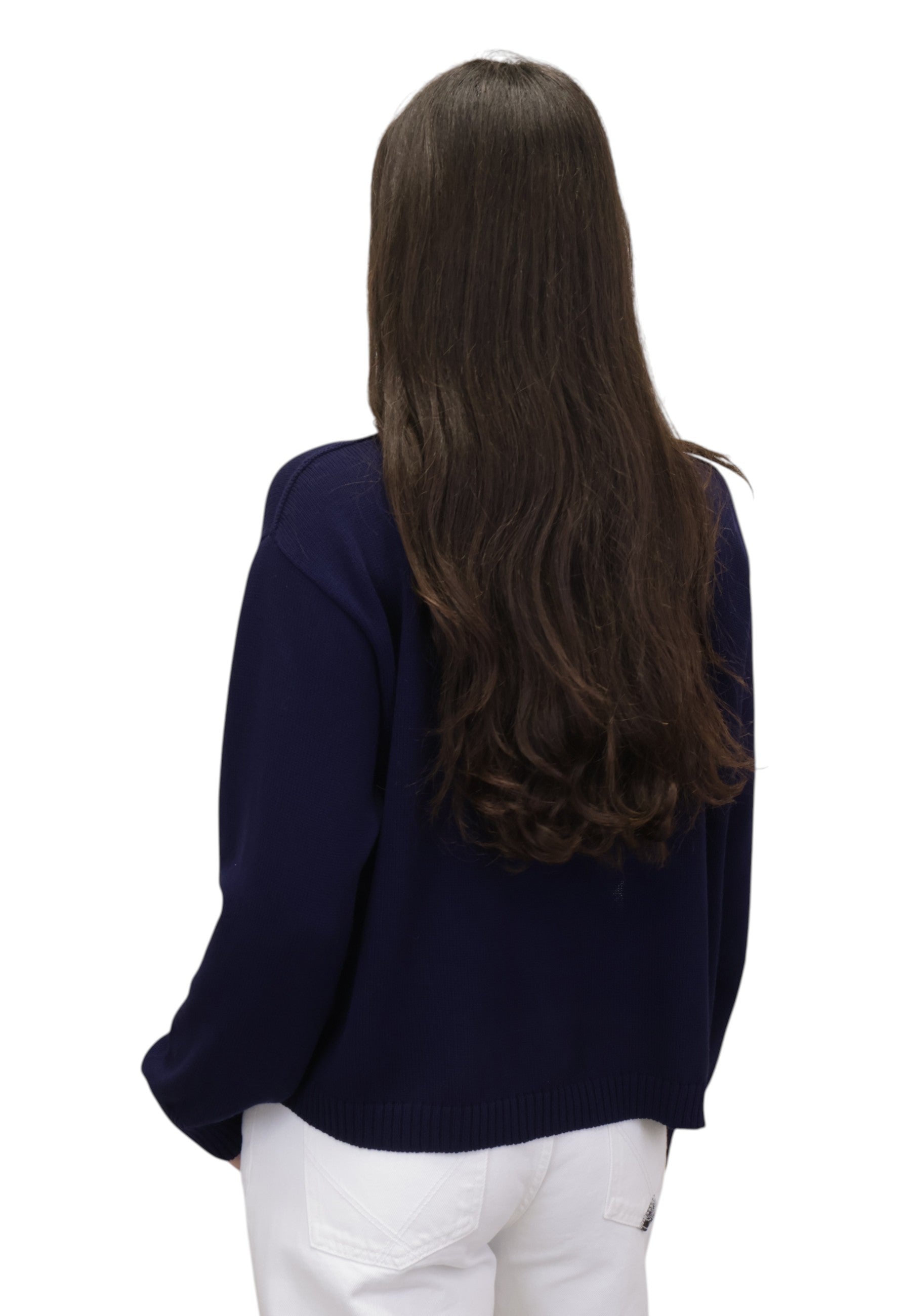 GIROCOLLO MANICA LUNGA Blu Solotre