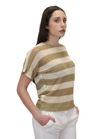 GIROCOLLO MANICA CORTA Beige Solotre