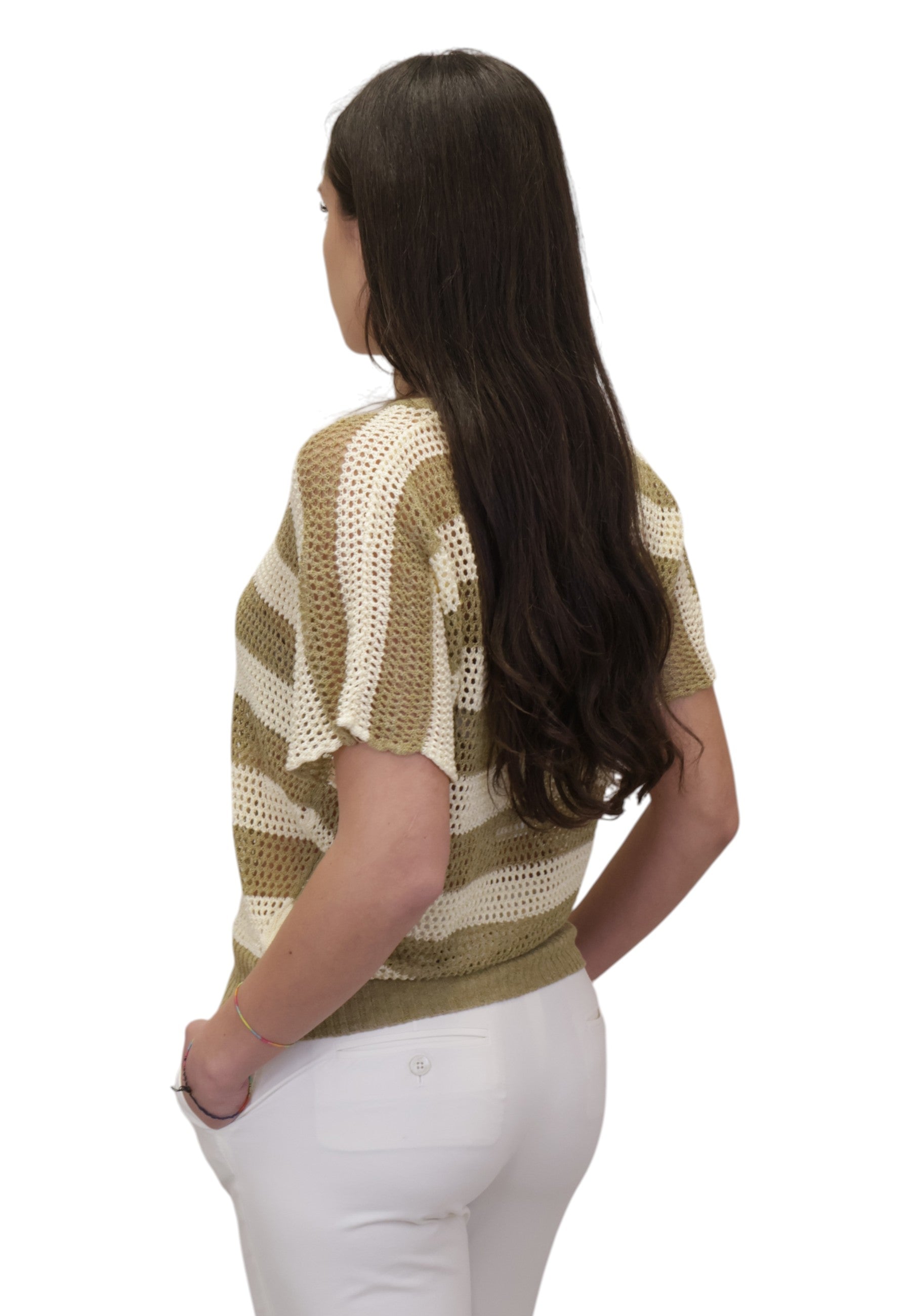 GIROCOLLO MANICA CORTA Beige Solotre