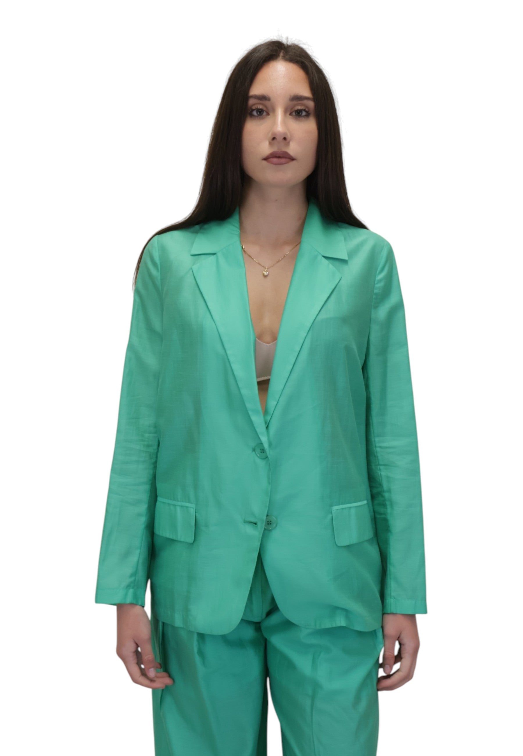 BLAZER MONOPETTO Verde Solotre
