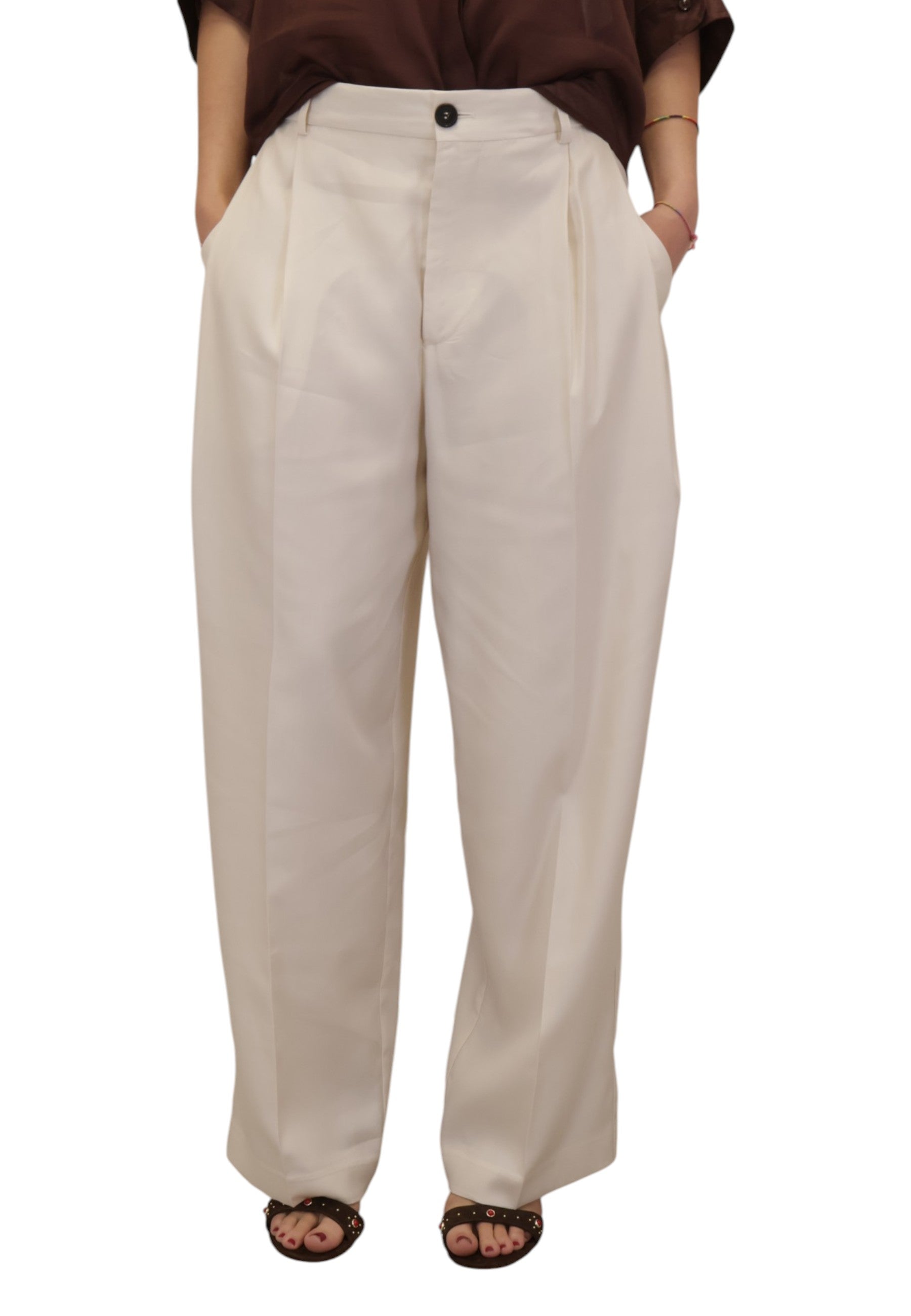 PANTALONI Bianco Solotre