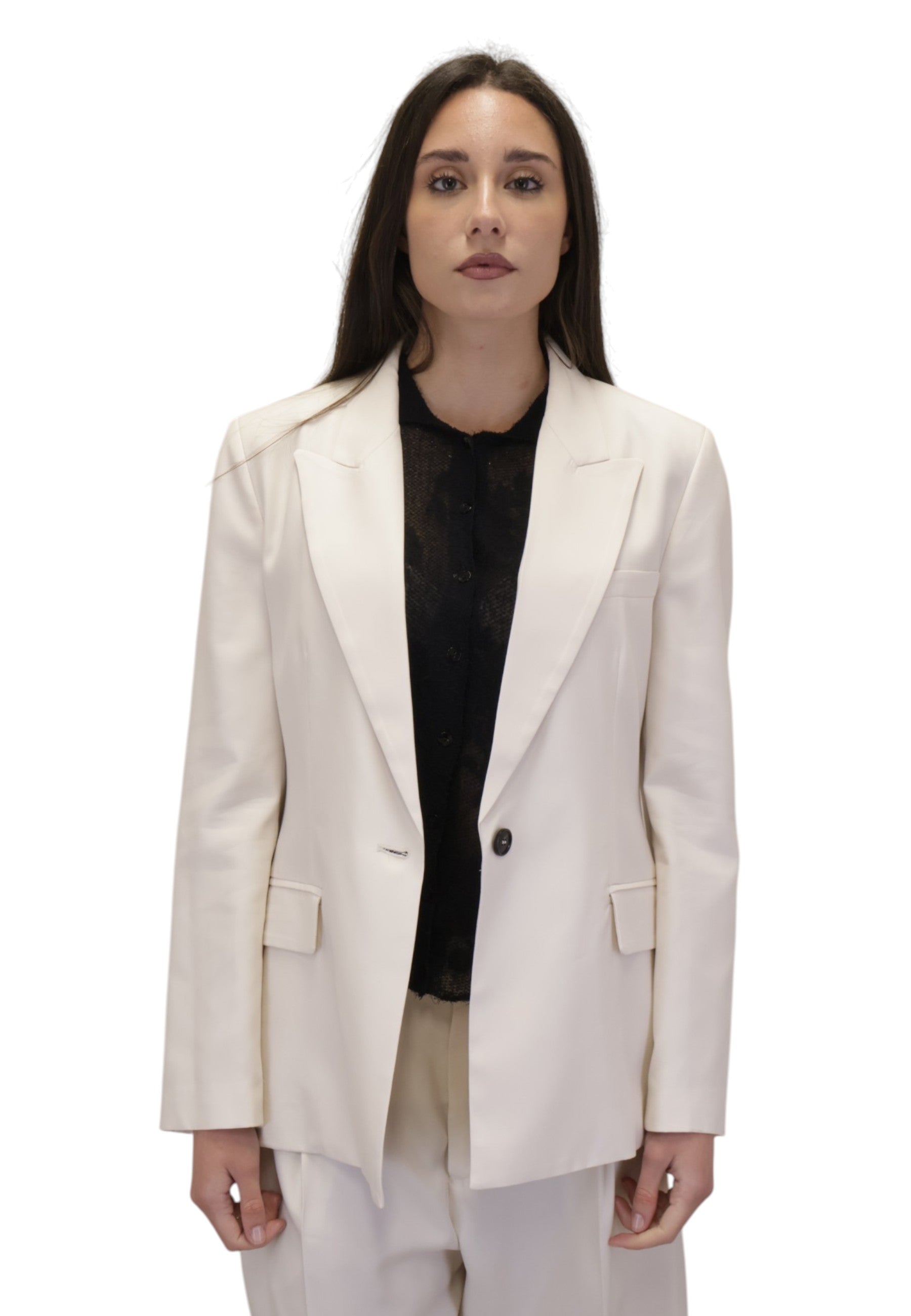 BLAZER MONOPETTO Bianco Solotre