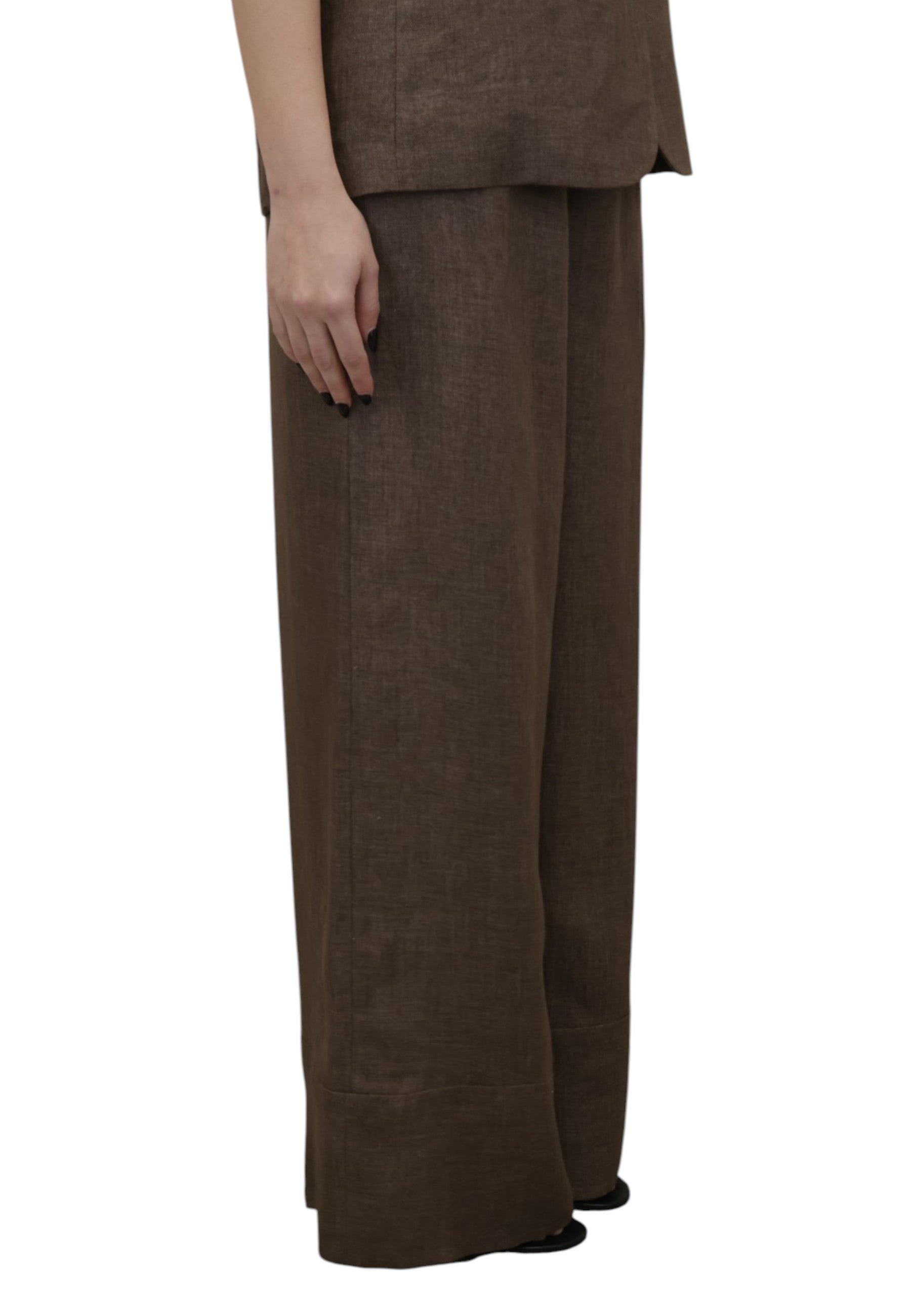 PANTALONI TASCA A FILO Marrone Barba Napoli