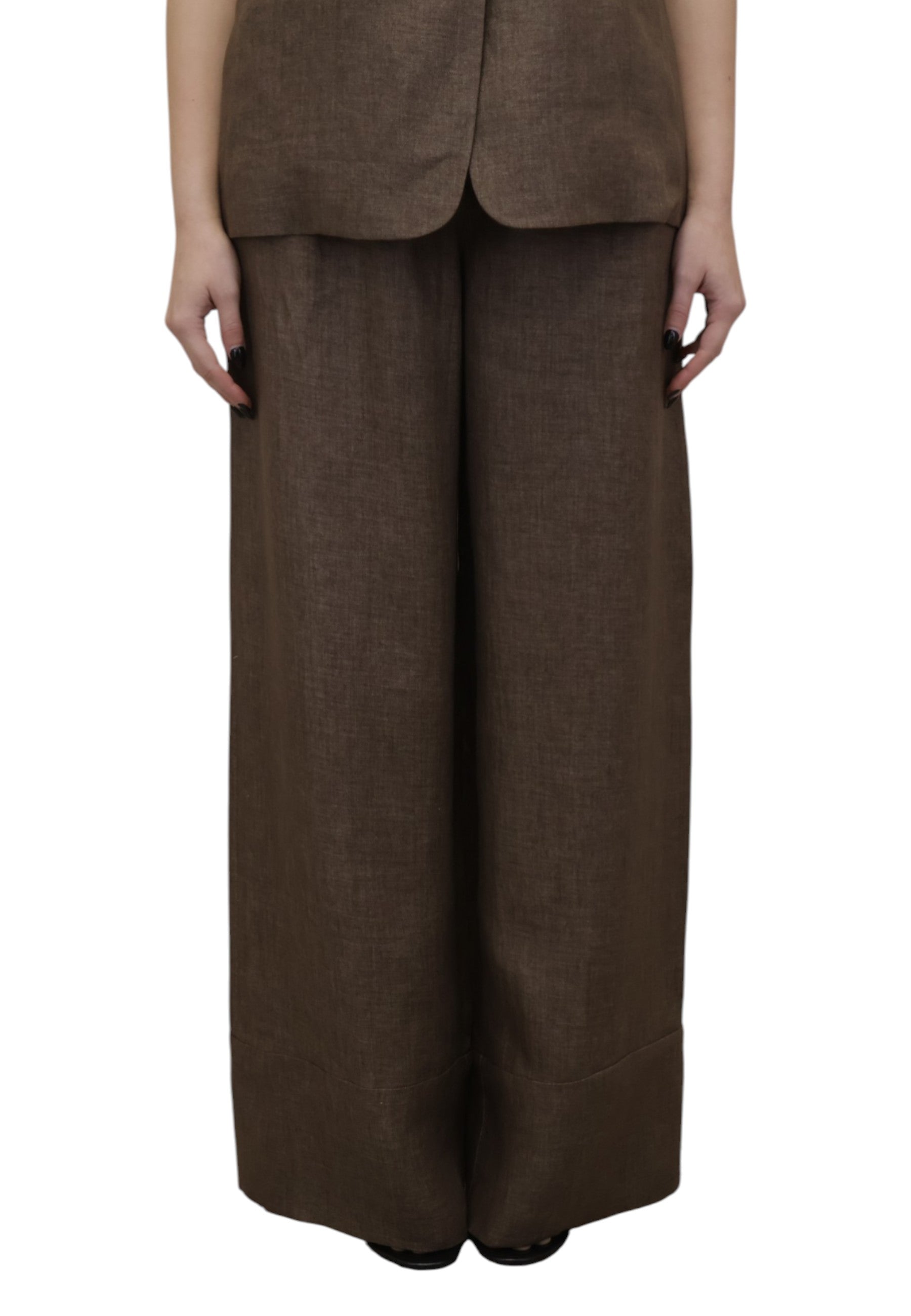 PANTALONI TASCA A FILO Marrone Barba Napoli