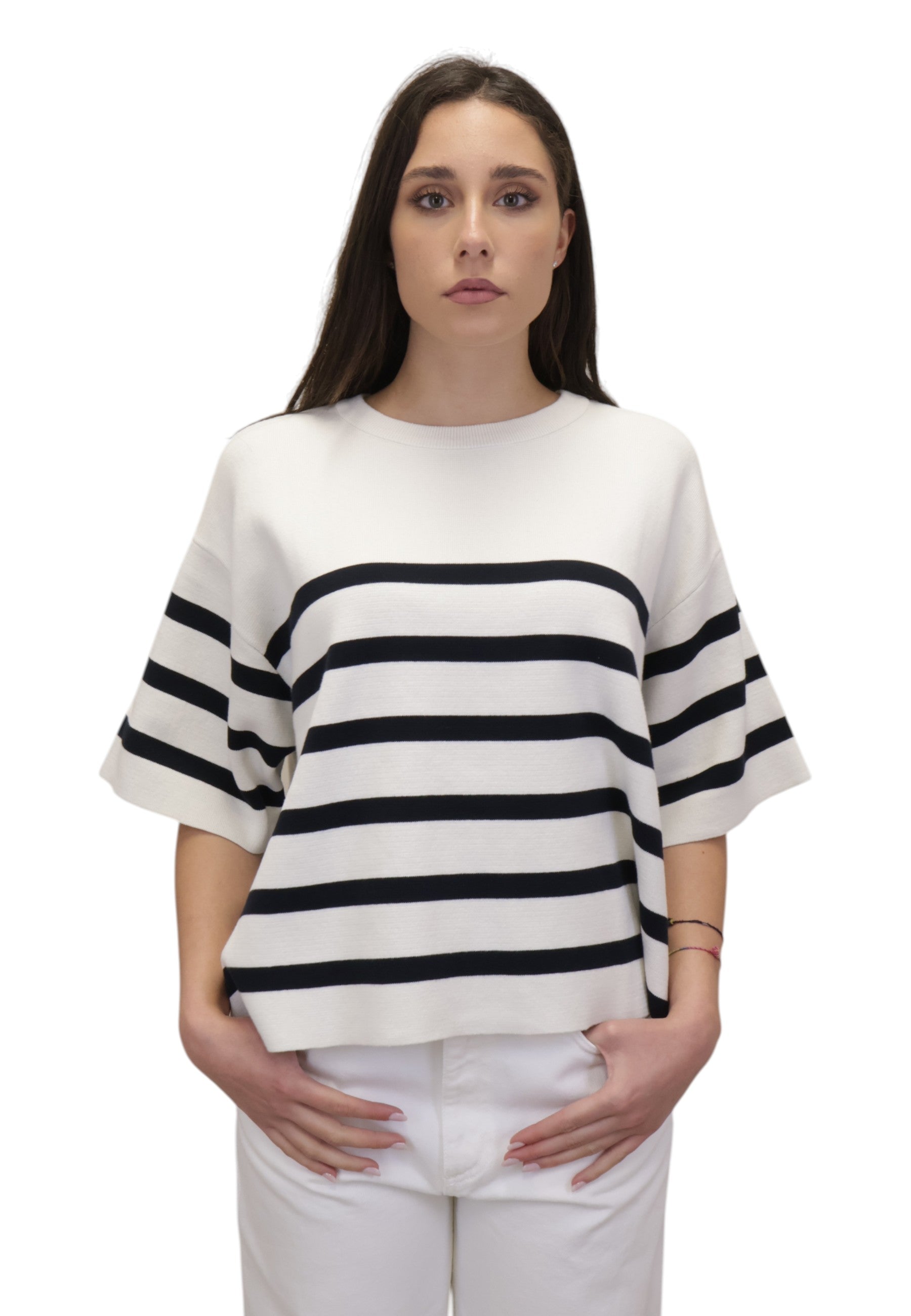 MAGLIE A GIROCOLLO Bianco Ecoalf