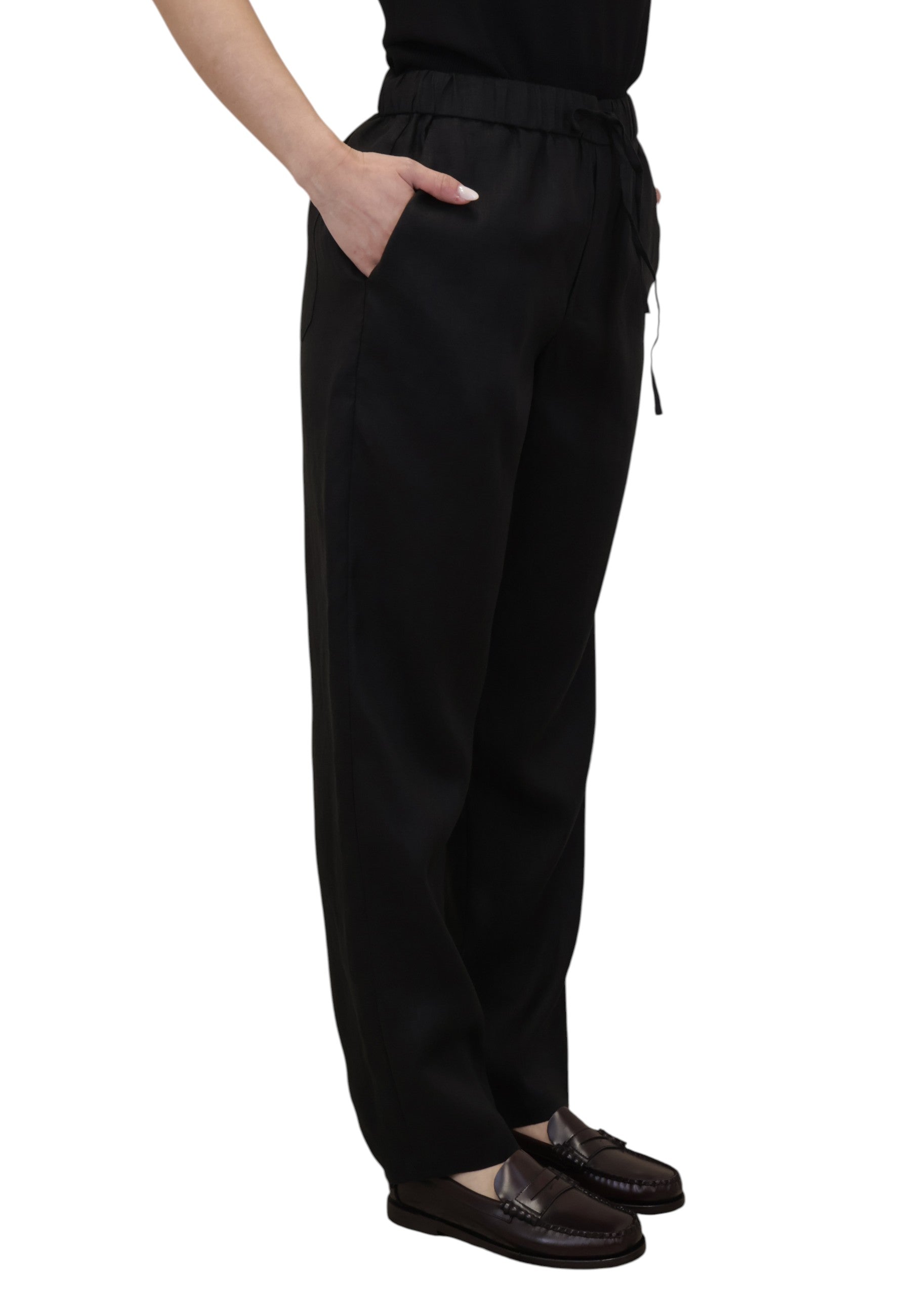 PANTALONI CON COULISSE Nero Ecoalf
