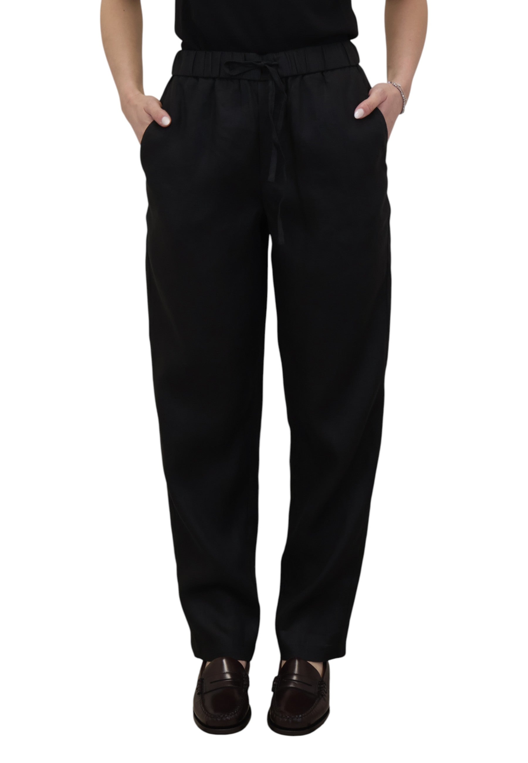 PANTALONI CON COULISSE Nero Ecoalf