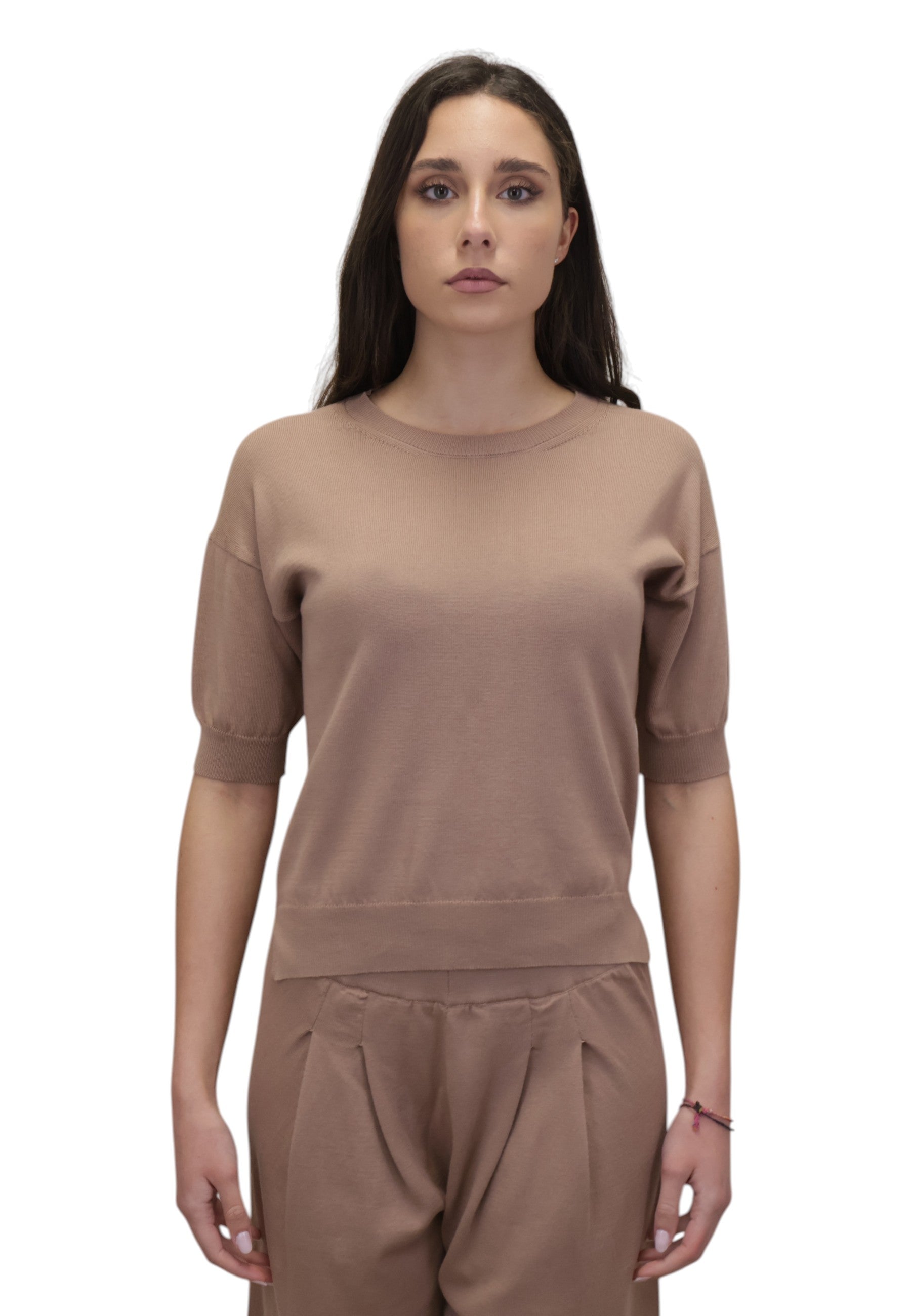 GIROCOLLO MANICA CORTA Marrone Hekla & Co