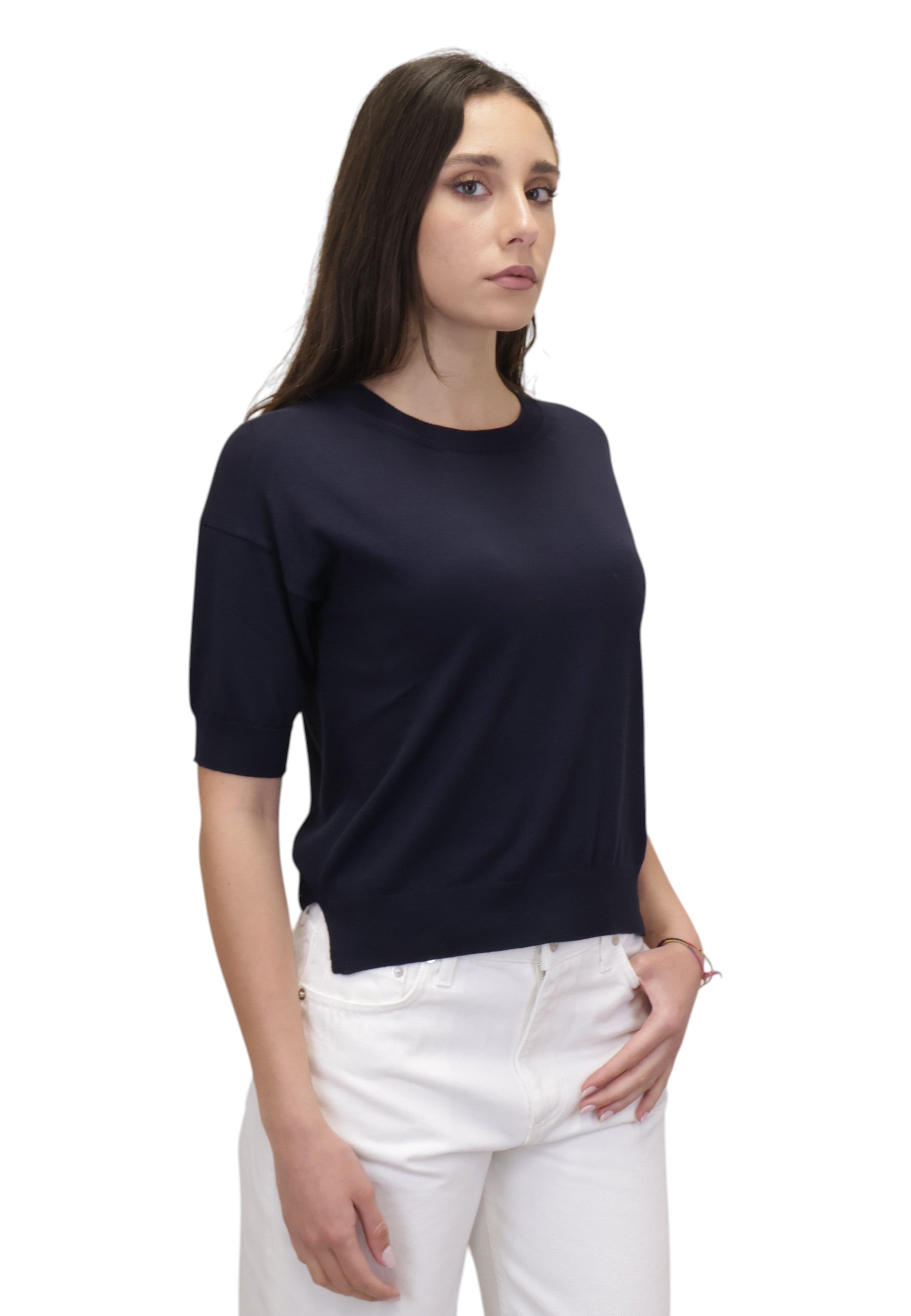 GIROCOLLO MANICA CORTA Blu Hekla & Co