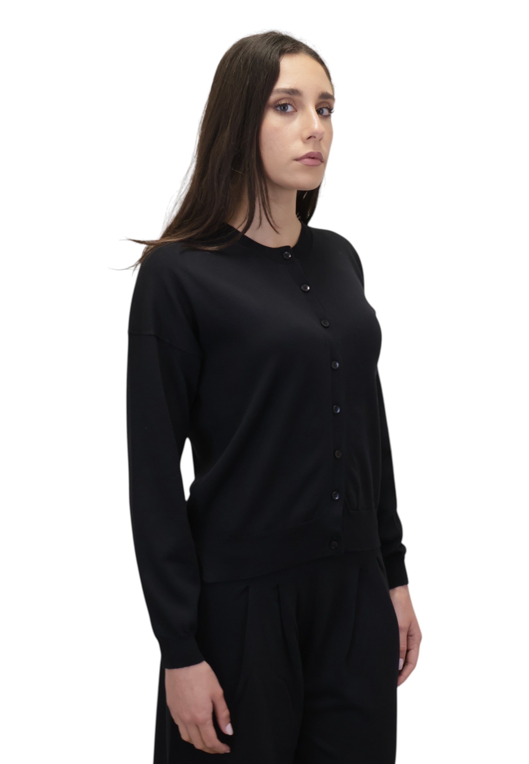 GIROCOLLO MANICA LUNGA Nero Hekla & Co