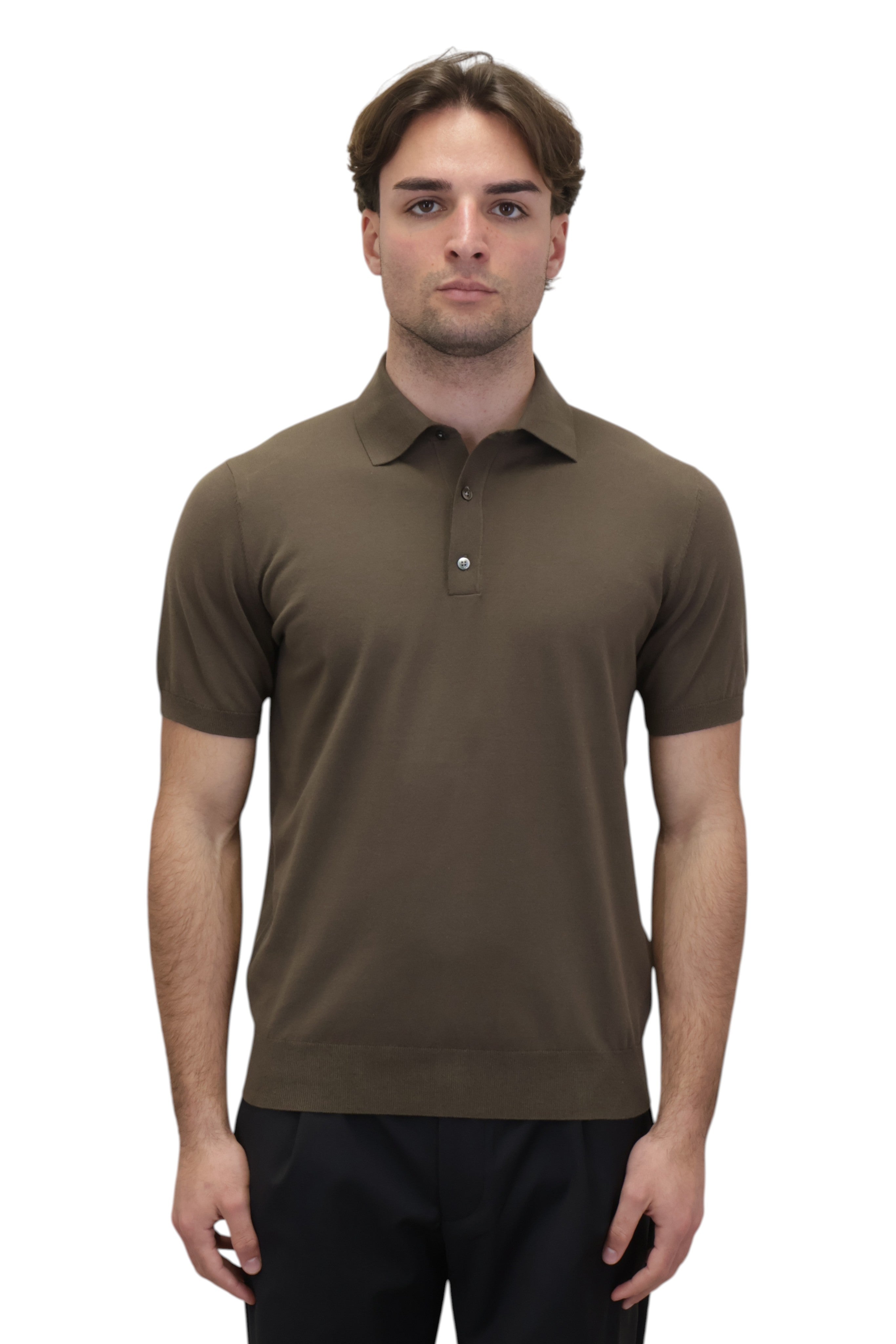 POLO A MANICA CORTA Marrone Jean Paul