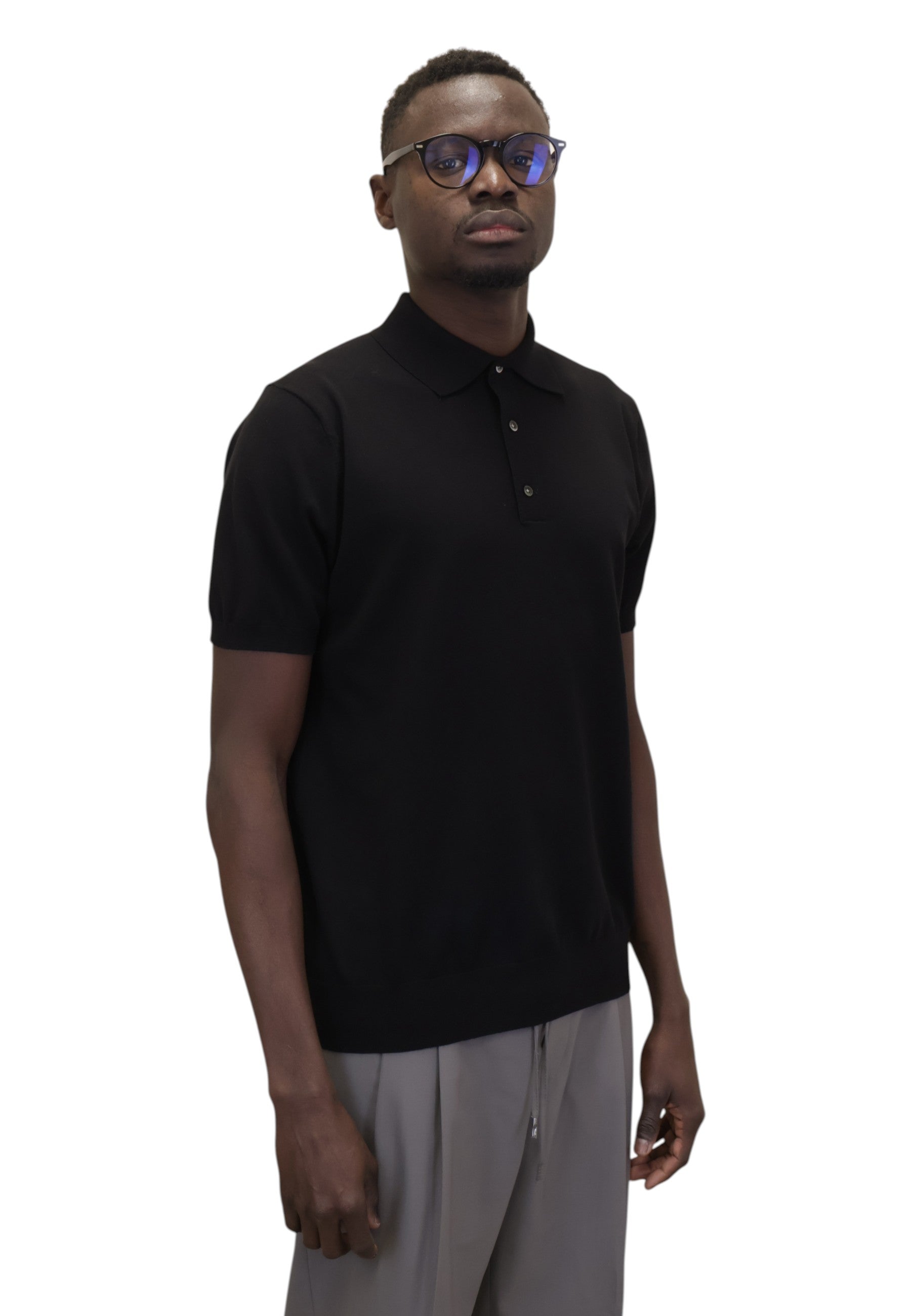 POLO A MANICA CORTA Nero Jean Paul