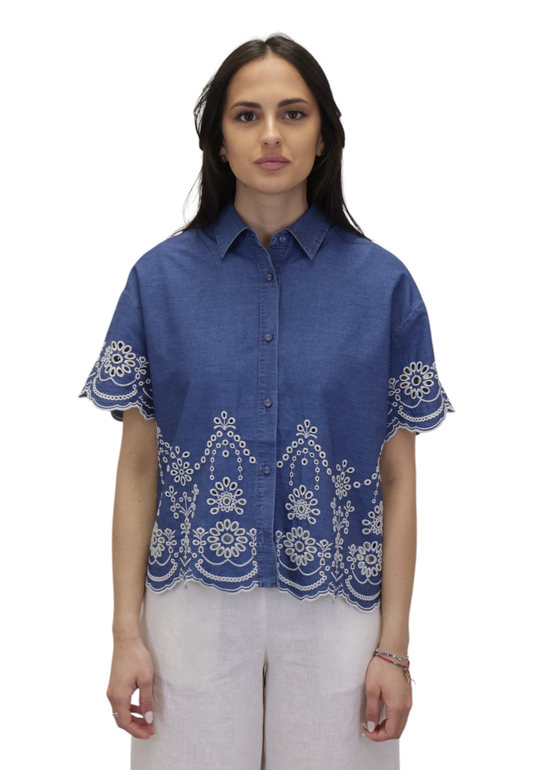 CAMICIE MANICA CORTA Blu Mc2 Saint Barth