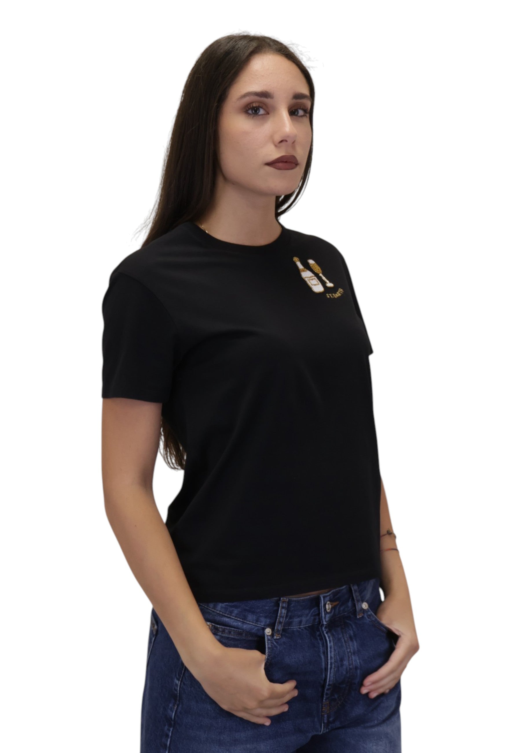 T-SHIRT Nero Mc2 Saint Barth